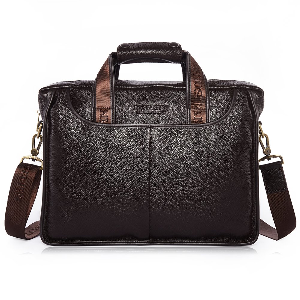 Premium Genuine Leather Briefcase for Men - Stylish Business Messenger Bag with Multiple Pockets - Perfect for Office, Travel & Daily Commute