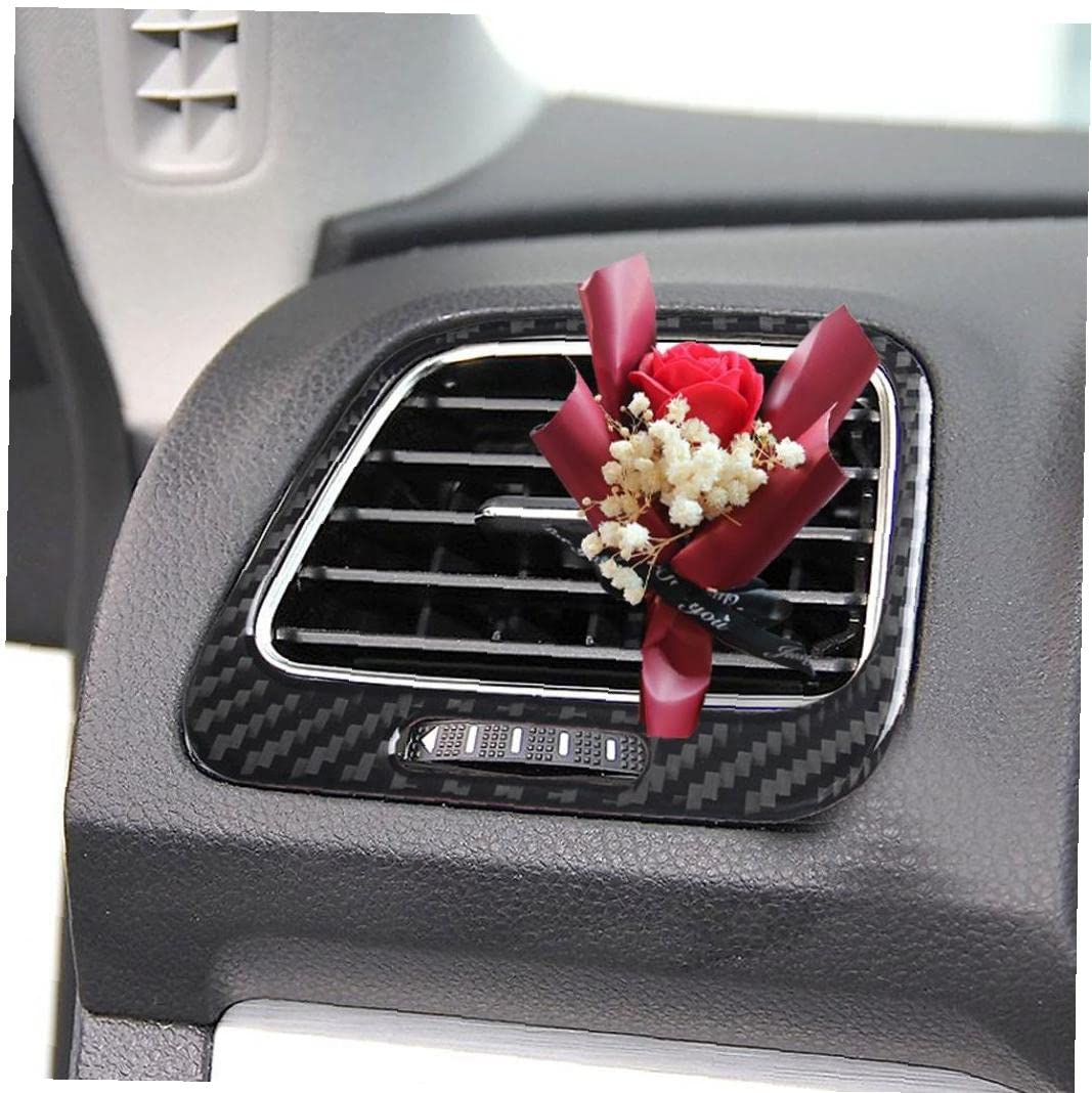 Premium Car Air Vent Clip - Dried Flower Bouquet Perfume Diffuser for Car AC Vent, Red, 4.33x3.14 Inch - Freshen Your Car Interior & Eliminate Odors - Perfect for Daily Commute, Road Trips & Office Parking