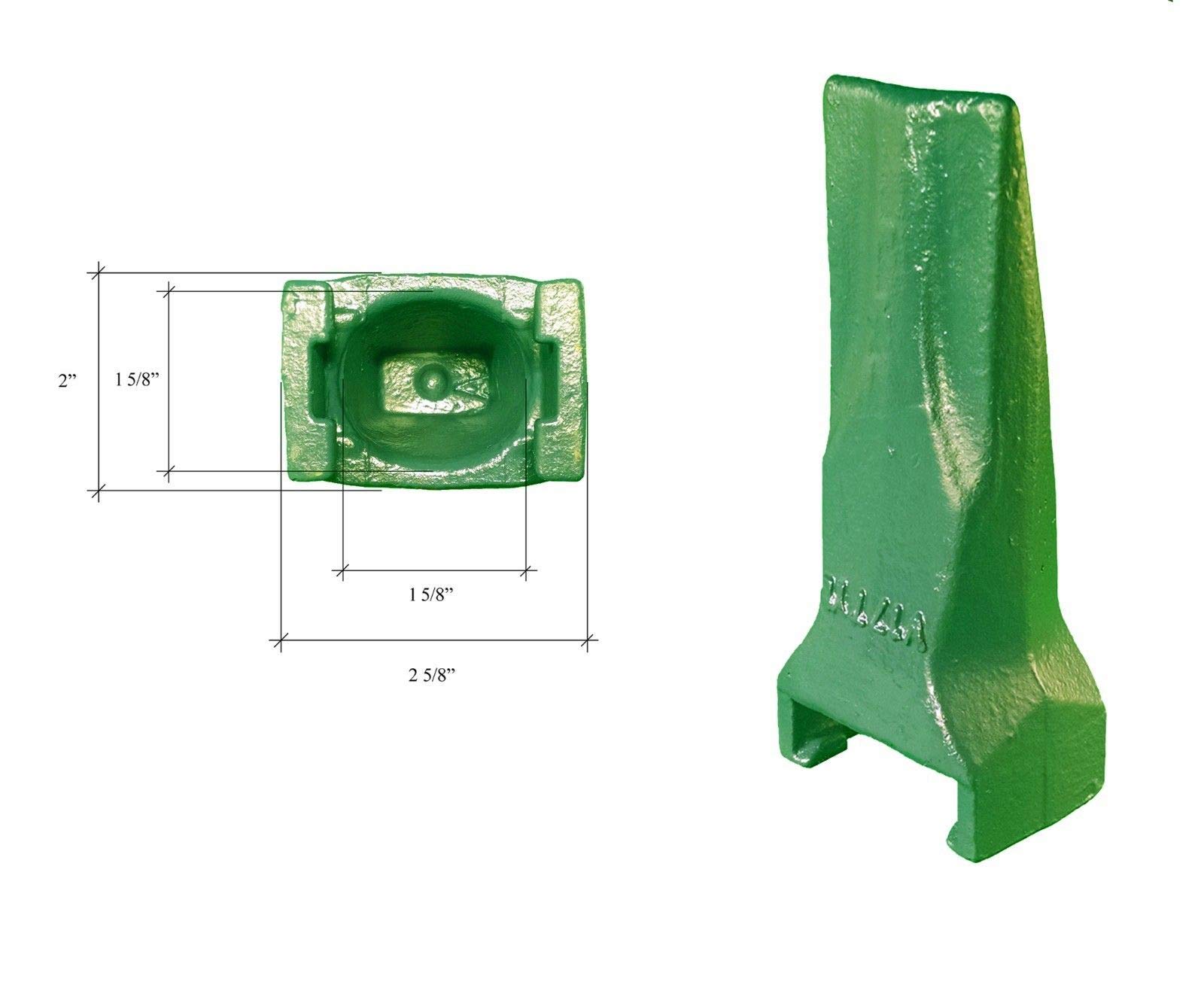 6-Pack Esco Style Super V Bucket Shanks & Dirt Teeth with Pins - 8842-V17, V17TYL - Heavy Duty Excavator Parts for Mining and Construction Equipment