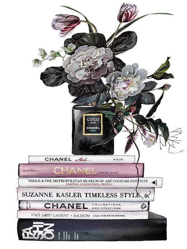 Luxury Chanel Noir Canvas Art Print - Elegant Home Decor for Living Room & Bedroom Wall