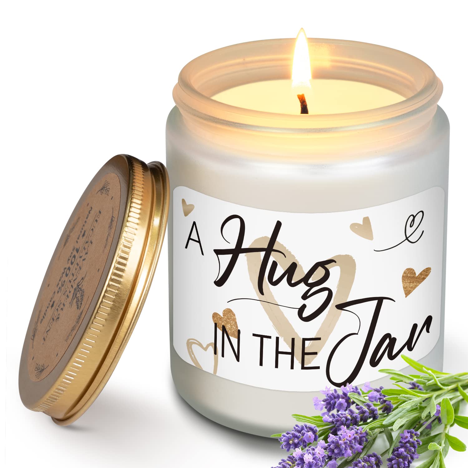Lavender Scented Candle with Romantic Sayings - Perfect Christmas, Anniversary & Valentine's Day Gift for Her | Thoughtful Present for Wife, Girlfriend & Women | Ideal for Relaxation, Date Nights & Home Decor