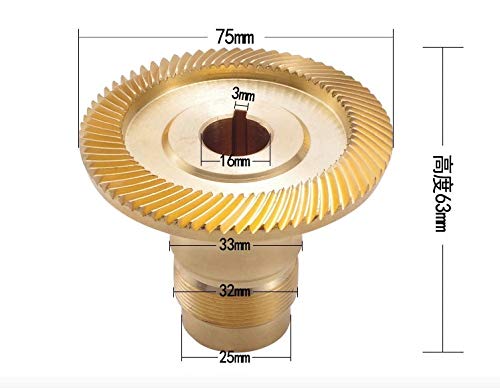 75mm Diameter Milling Machine Automatic Feed Right Hand Copper Gear - Perfect for CNC Machining, Metalworking & Industrial Applications