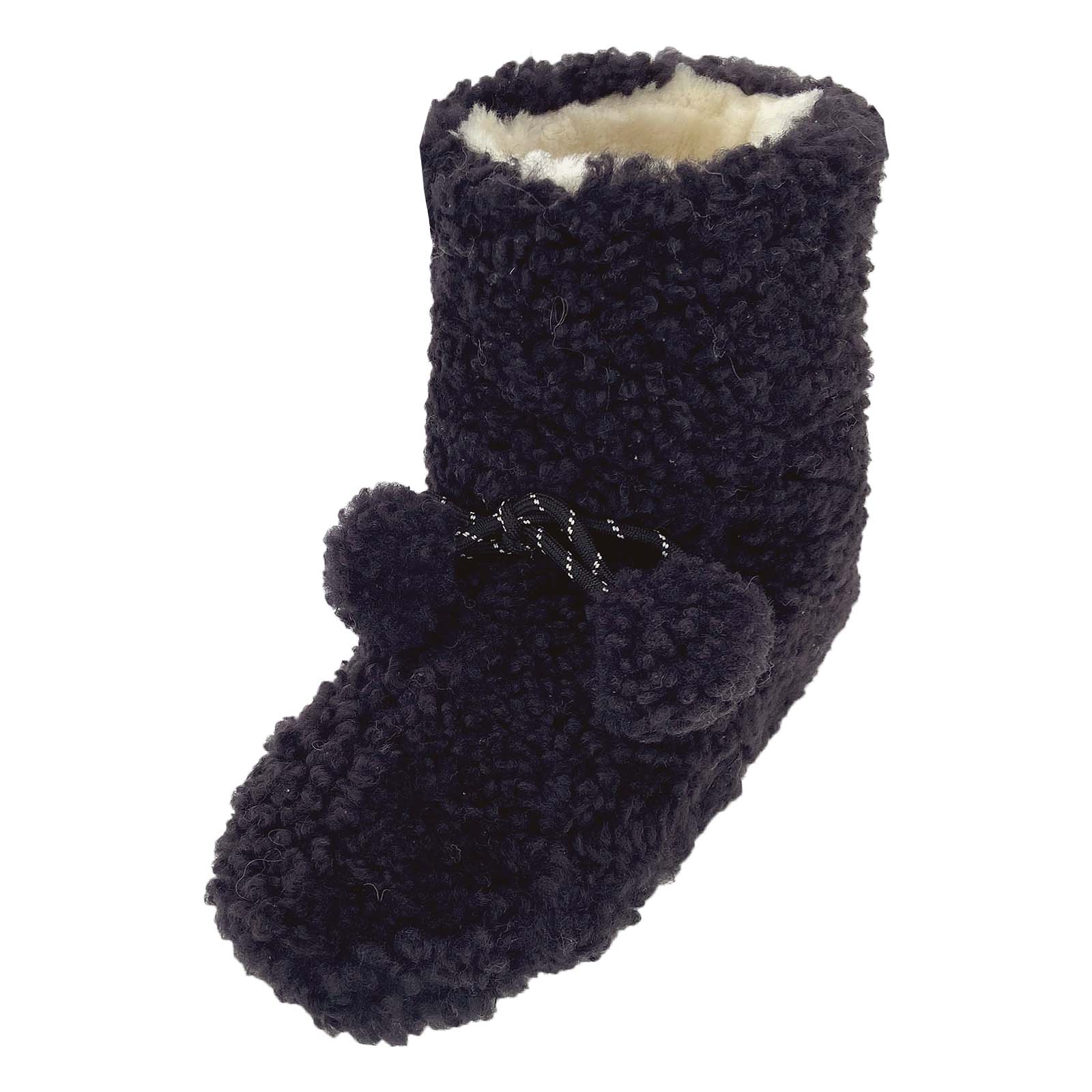 Genuine Sheepskin Wren Bootie Slippers for Women - Cozy Indoor/Outdoor Winter House Shoes for Relaxing at Home