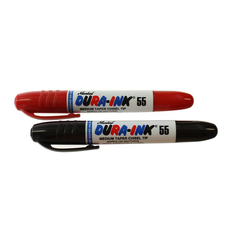 55 Pack Medium Chisel Tip Industrial Permanent Markers - Waterproof & Quick-Drying for Metal, Wood, Plastic - Ideal for Construction, Warehouse, Auto Repair & DIY Projects