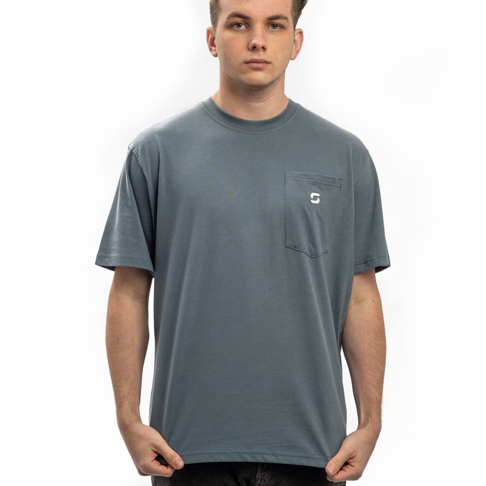 SHOHELL Men's Cotton Pocket T-Shirts Multipack - Soft Comfortable Casual Tees for Everyday Wear, Work & Outdoor Activities