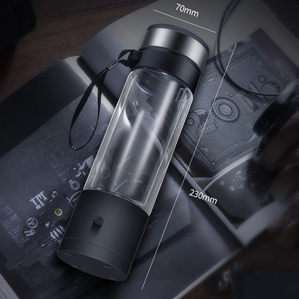 Hydrogen Alkaline Water Bottle - Portable USB Rechargeable Hydrogen Water Generator with 800-1200 PPB Hydrogen Content, 350ml for Home, Office, Travel & Work | Fast 3-5 Minute Hydrogen Production | Perfect for Hydration, Detox & Energy Boost