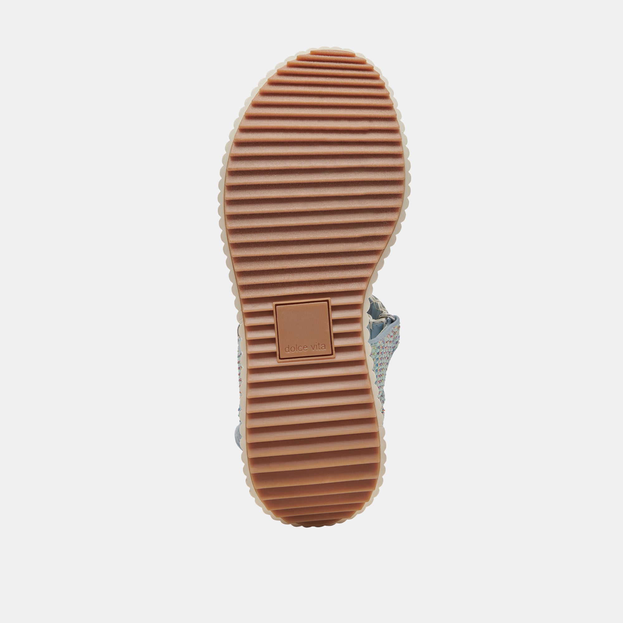 DEBRA Women's Light Blue Knit Sandals - Comfortable Casual Summer Beach Shoes for Walking, Travel & Outdoor Activities