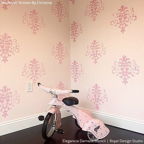 Elegancia Allover Stencil - Reusable DIY Craft Stencils for Painting, Scrapbooking & Home Decor | Perfect for Wall Art, Furniture, Fabric & DIY Projects
