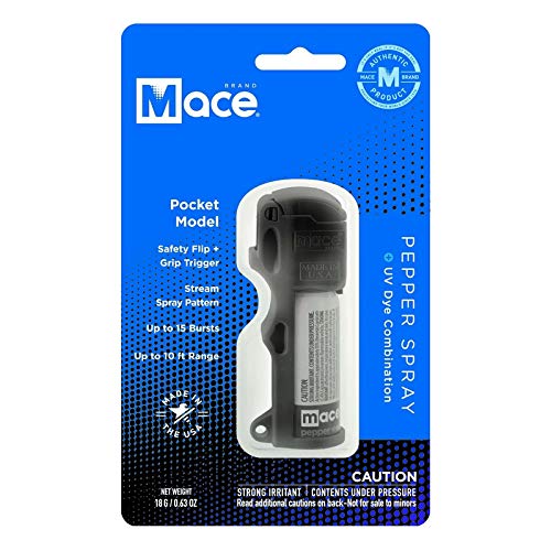 Mace Sport Black Aluminum/Plastic Pepper Spray (6-Pack) - Self Defense Protection for Jogging, Hiking & Outdoor Safety