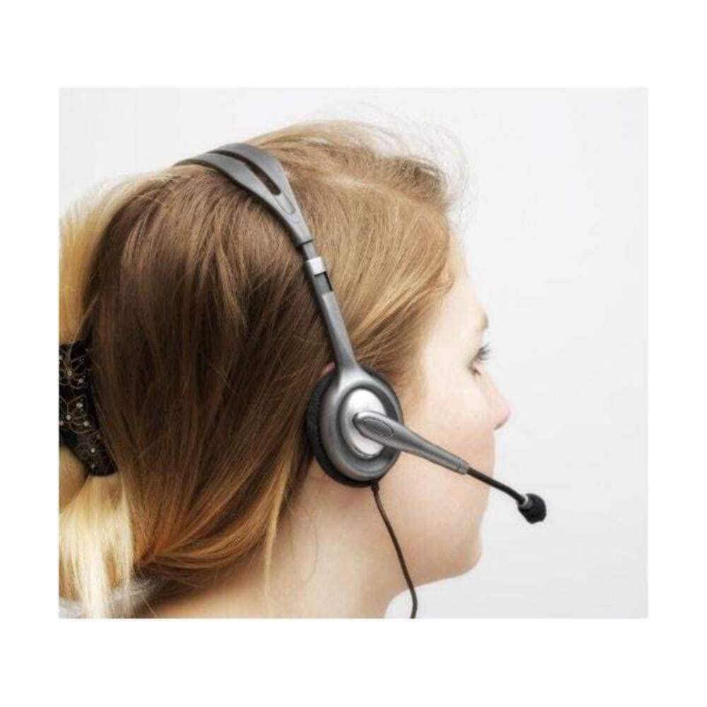 Logitech H110 Stereo Gaming Headset with Noise-Canceling Mic - Comfortable Over-Ear Headphones for PC, Laptop, Gaming, Online Classes & Remote Work