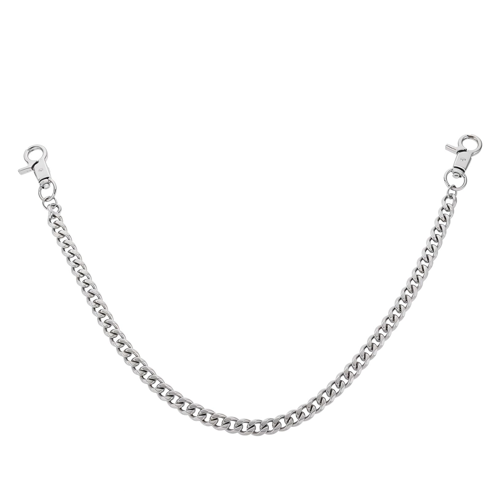 Heavy Duty Silver Wallet Chain for Men & Women - Punk Hip Hop Goth Accessories - Metal Keychain & Pants Chain for Jeans, Keys & Style    (Perfect for Punk Fashion, Hip Hop Outfits, Gothic Style, and Everyday Streetwear Accessories)