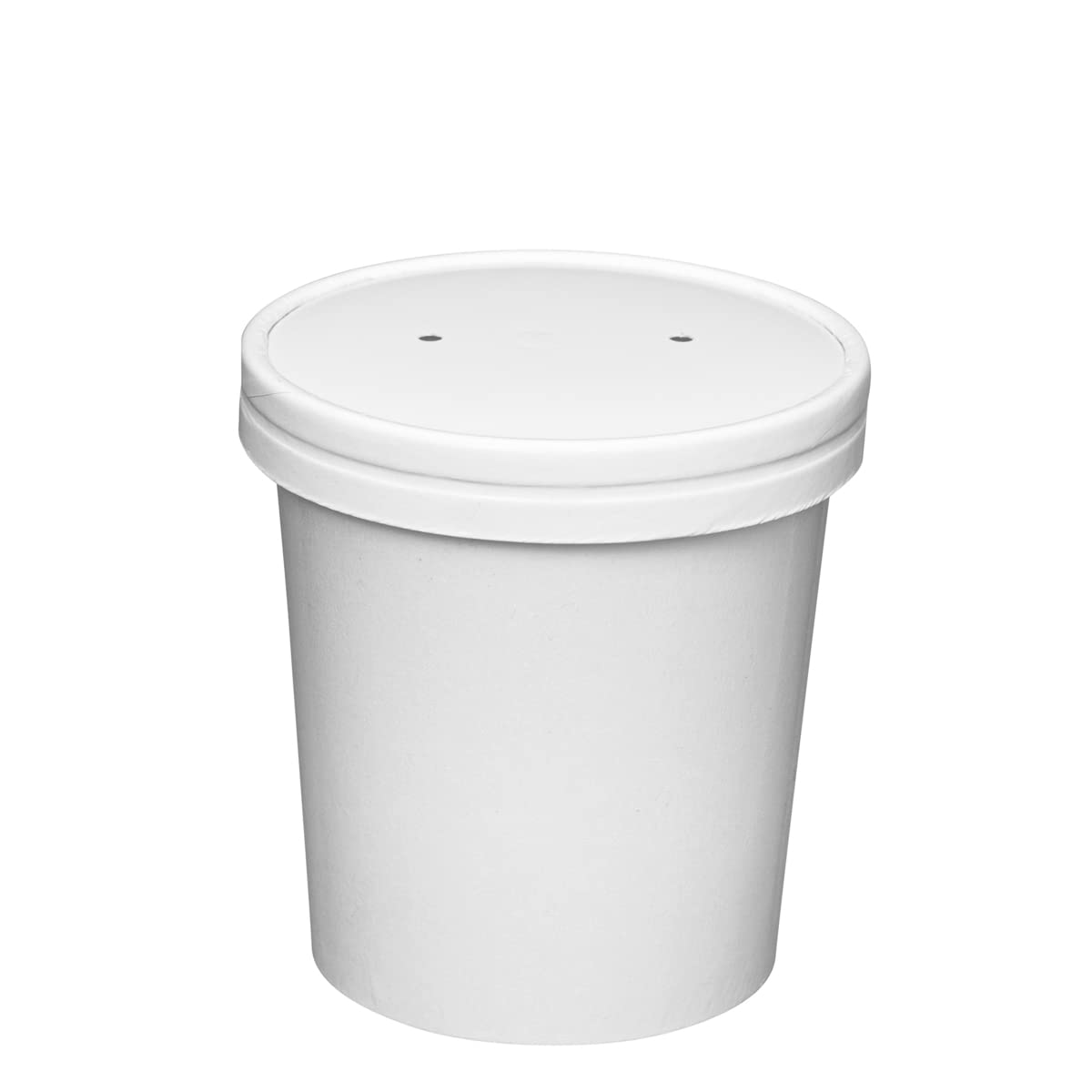 12 oz. Disposable White Paper Food Containers with Vented Lids - Bulk Case of 250 (10/25 Sets) - To-Go Hot Soup Bowls & Ice Cream Cups - Perfect for Restaurants, Catering, Takeout & Food Trucks