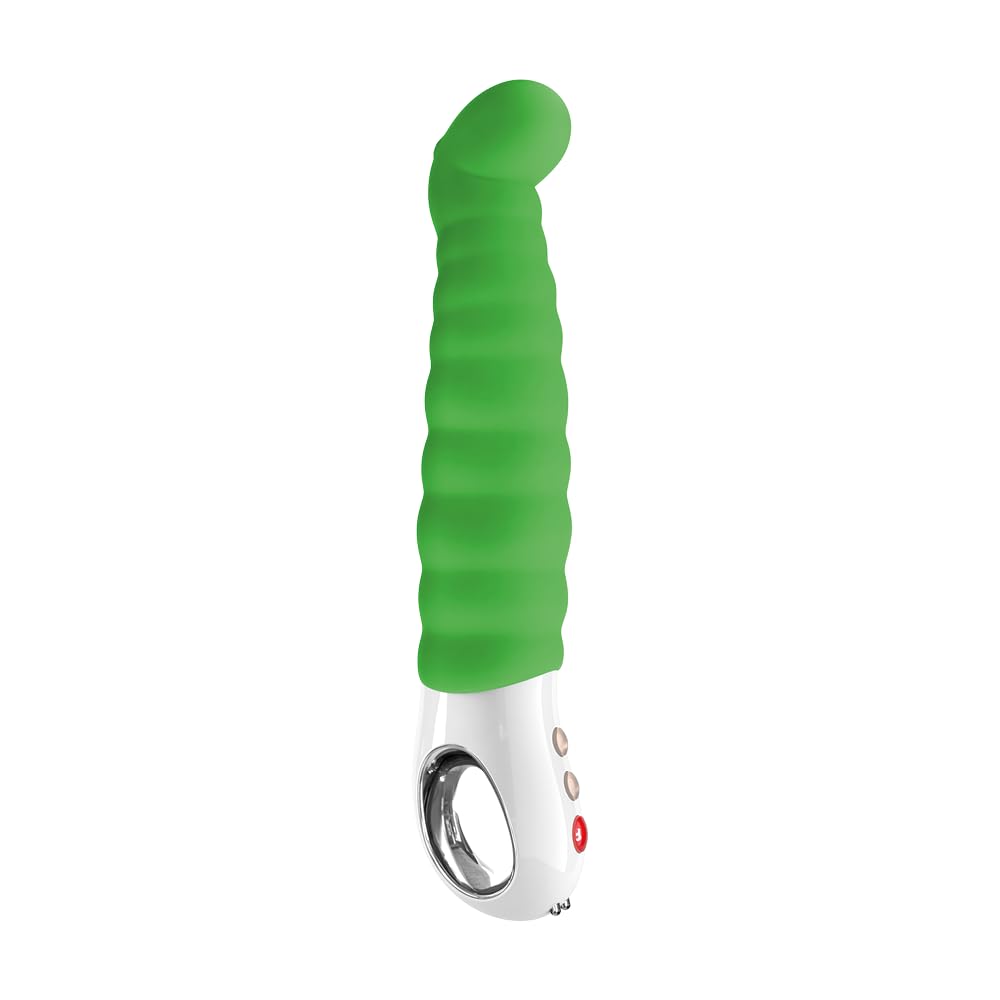 Premium Rechargeable Silicone Dildo Vibrator - FUN FACTORY G5 Series Adult Toy for Women & Men | Waterproof, Body-Safe Luxury Sex Toy | Perfect for Couples Play, Solo Pleasure & Sensual Exploration (Patchy Paul Green)