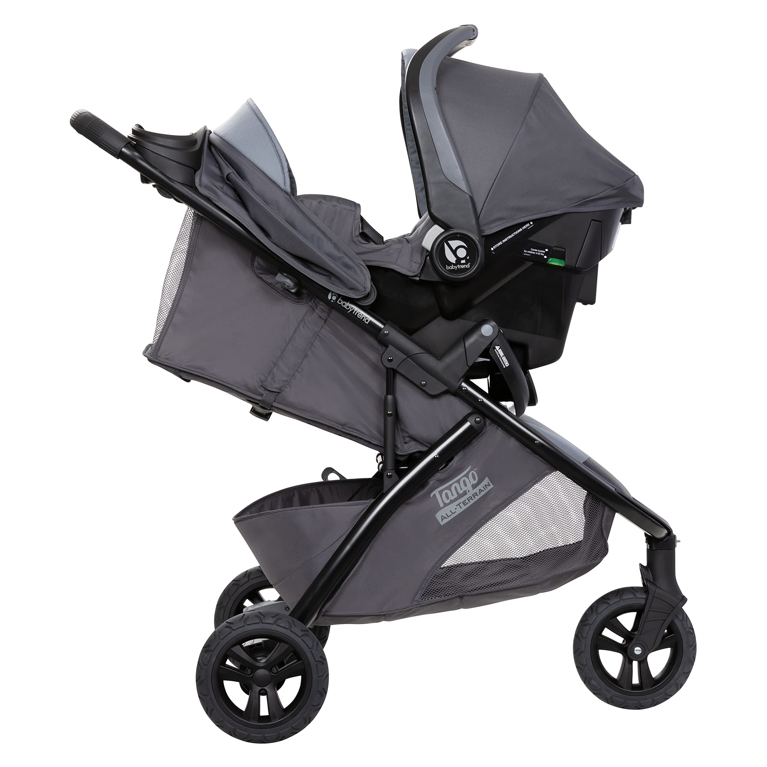 Baby Trend Tango 3 All-Terrain Stroller Travel System with Ally Infant Car Seat - Ultra Grey | Lightweight Compact Stroller for Newborns & Toddlers | Perfect for Travel, Shopping & Outdoor Adventures