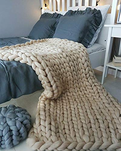 Handmade Chunky Knit Blanket - 60