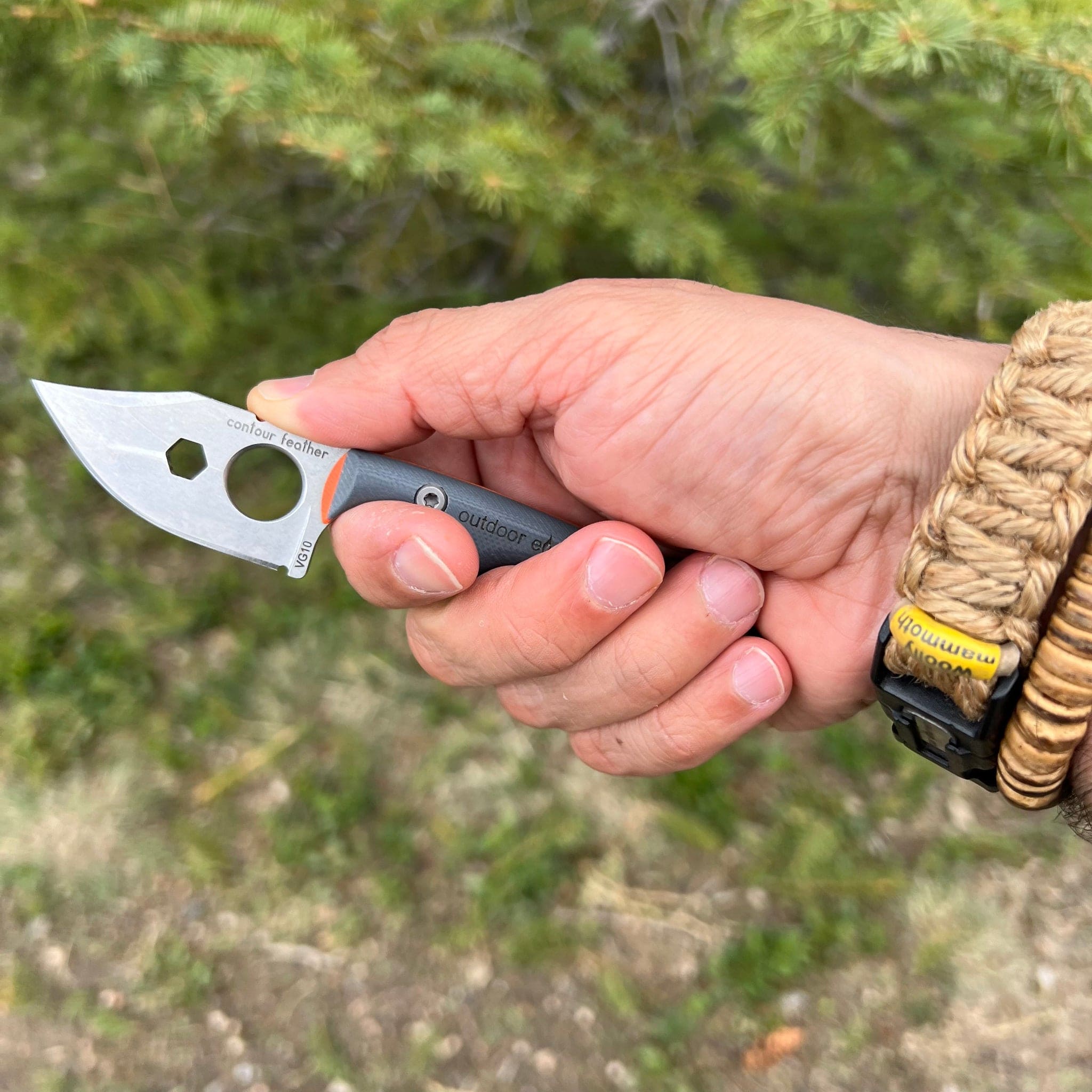 Contour Feather Adventure Survival Knife - Lightweight Outdoor Camping & Hunting Knife for Hiking, Bushcraft, and Emergency Preparedness