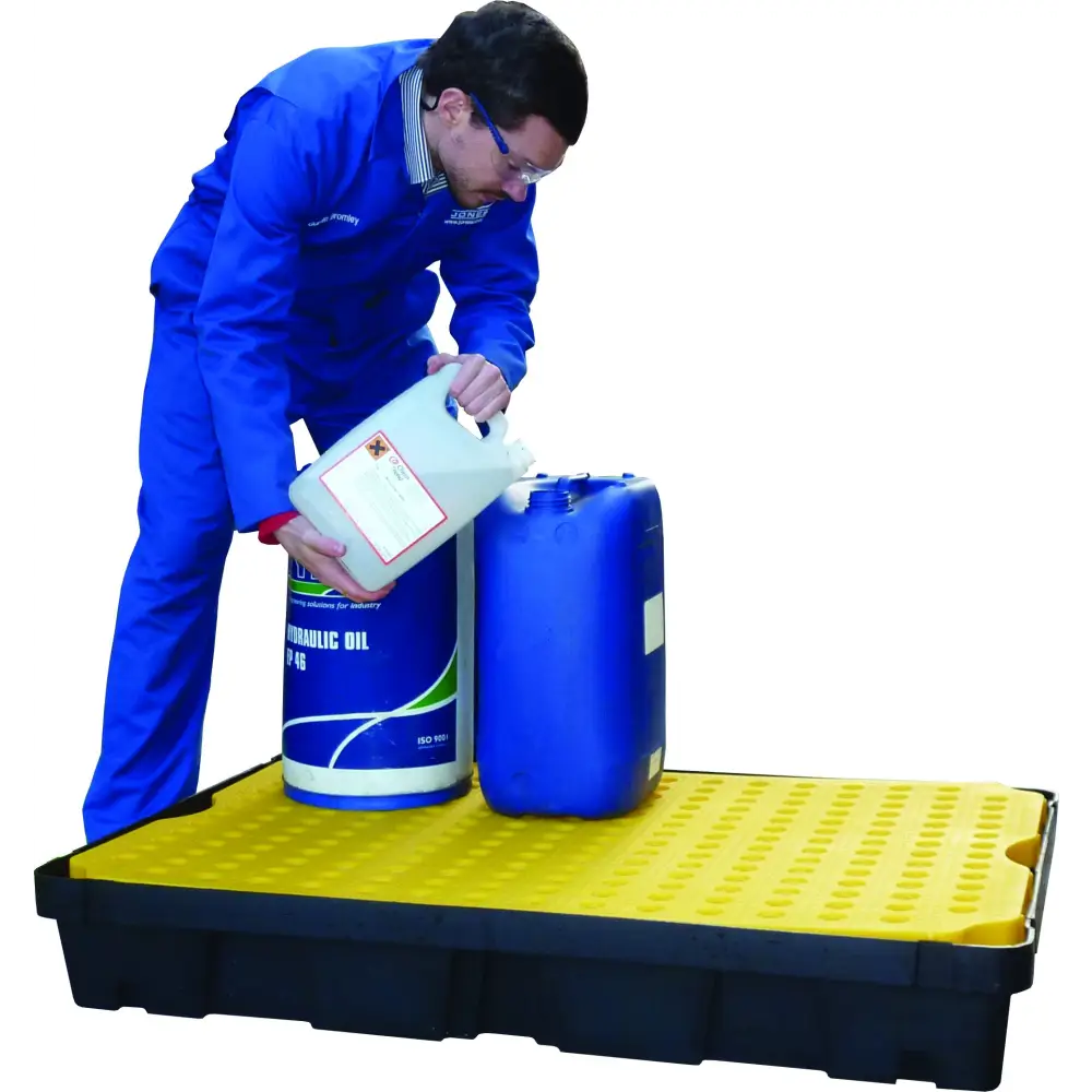 Spill Containment Trays for Hazardous Materials | Durable Leak-Proof Storage Solution | Ideal for Garage, Workshop & Industrial Use