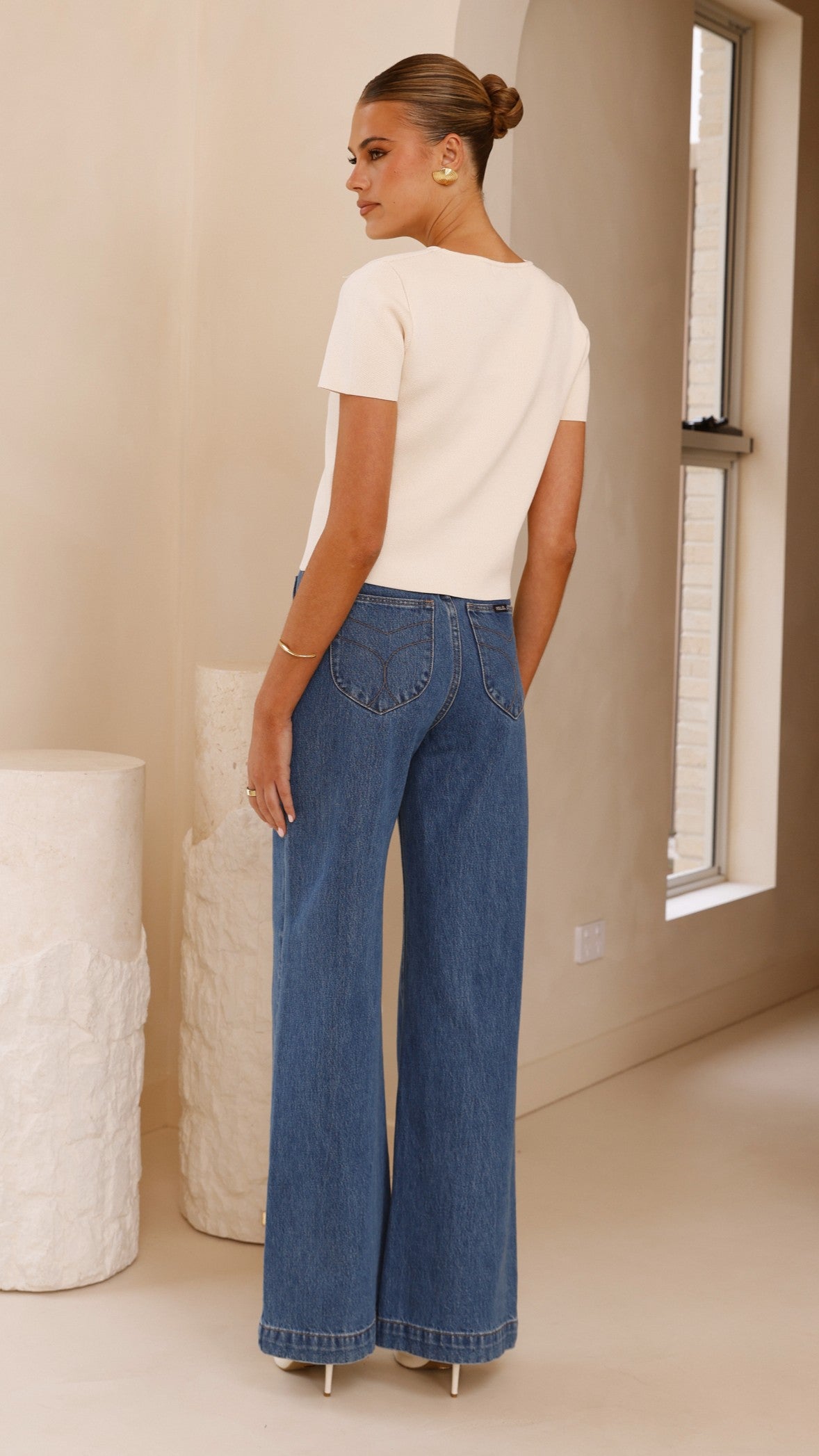 Calile Women's Cream Top - Soft & Comfortable Casual Blouse for Everyday Wear | Perfect for Office, Outings & Relaxing at Home