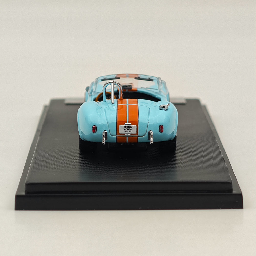 1/64 Ford Shelby Cobra 427 Gulf Power Cap Alloy Diecast Model Car - Collectible Miniature Replica for Display, Gifts & Racing Enthusiasts