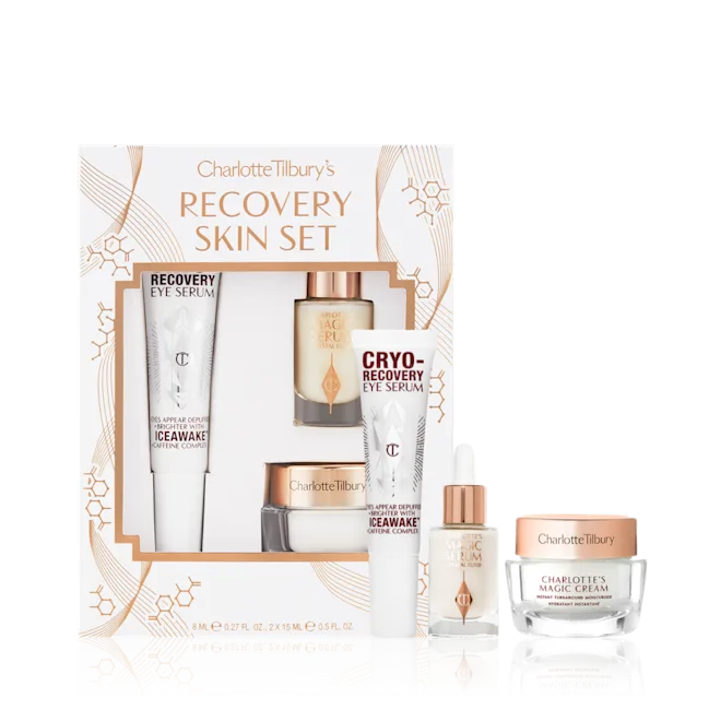 Charlotte Tilbury Recovery Skin Set - Hydrating Skincare Kit for Dry & Sensitive Skin | Perfect for Nighttime Routine & Travel Skincare