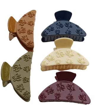 6-Piece Butterfly Hair Claw Clips for Women - Non-Slip Strong Grip Hair Accessories for Thin to Medium Hair (Glossy Finish) - Perfect for Updos, Ponytails & Everyday Styling