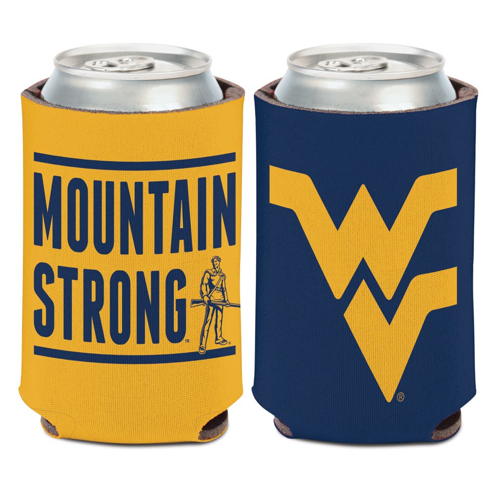 WinCraft West Virginia Mountaineers Insulated Can Cooler - Officially Licensed WVU Beer Koozie for Tailgating, Camping & Outdoor Parties