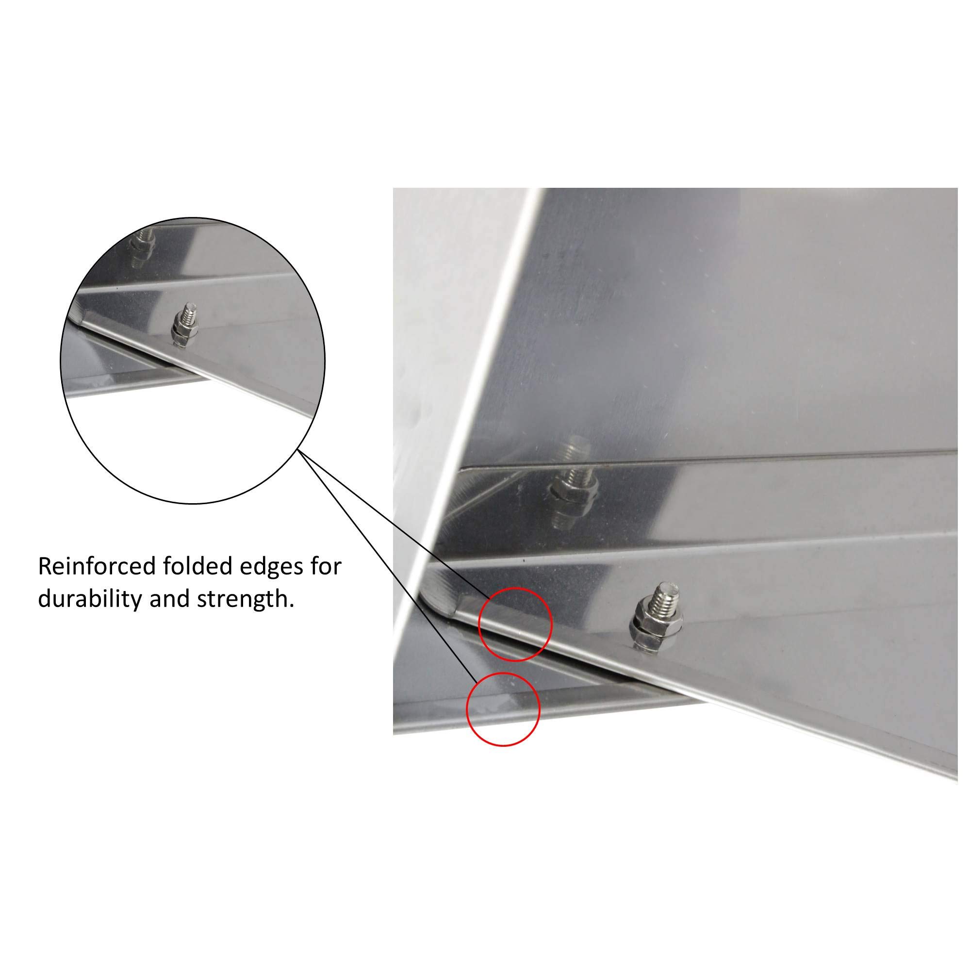 GSW NSF Approved 16”D x 24”W Stainless Steel Commercial Wall Mount Shelf - Heavy Duty Industrial Appliance Rack for Restaurant, Bar, Home Kitchen, Laundry, Garage & Utility Room - Perfect for Storage, Organization & Space Saving