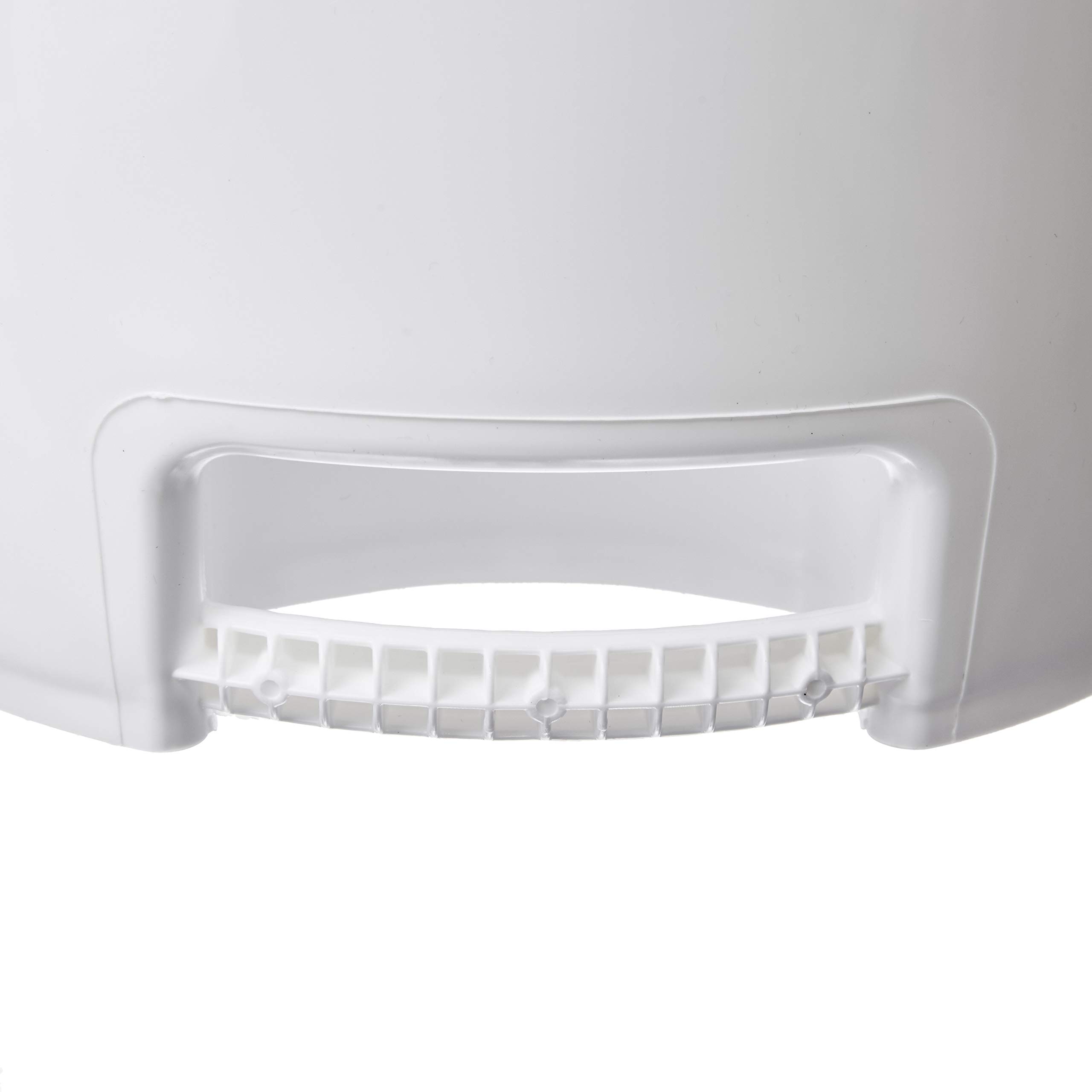 5 Gallon White Food Grade Buckets with Handle & Gamma Seal Lids - BPA Free HDPE Storage Pails - Durable Plastic Containers for Food Storage, Home Brewing, Gardening & DIY Projects - Made in USA (6 Pack, Green Lids)
