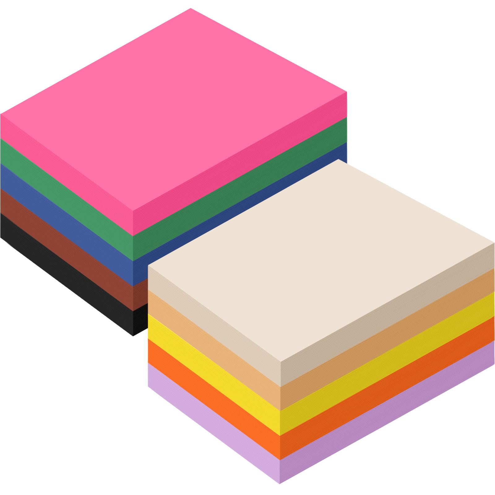 Sherr Construction Colored Cardstock Paper - 1000 Sheets A4 9x12 Inch Heavyweight Craft Paper for Kids, School Supplies & Art Projects | Bright Colors for Scrapbooking, DIY Crafts & Classroom Activities