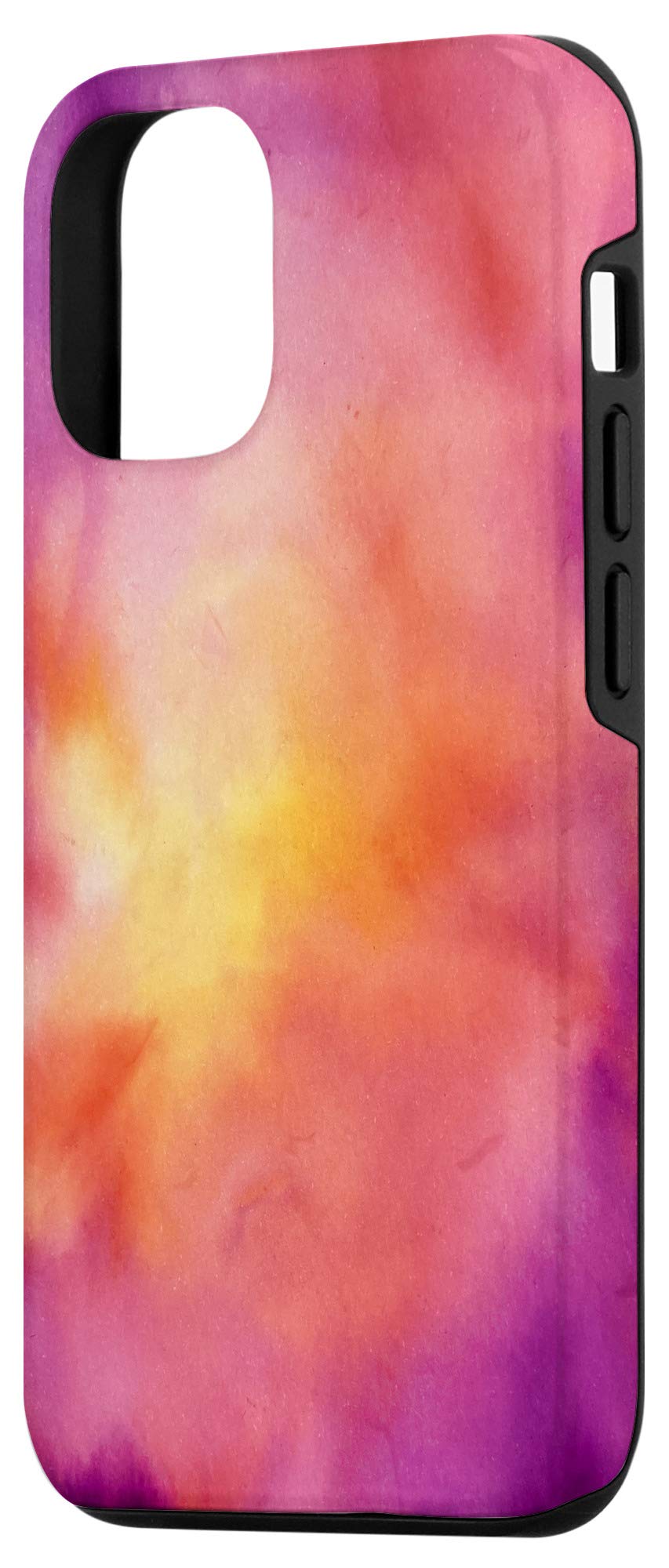 iPhone 12/12 Pro Tie Dye Sunset Watercolor Gradient Ombre Phone Case - Protective Cover with Artistic Design for Everyday Use, Travel & Photography