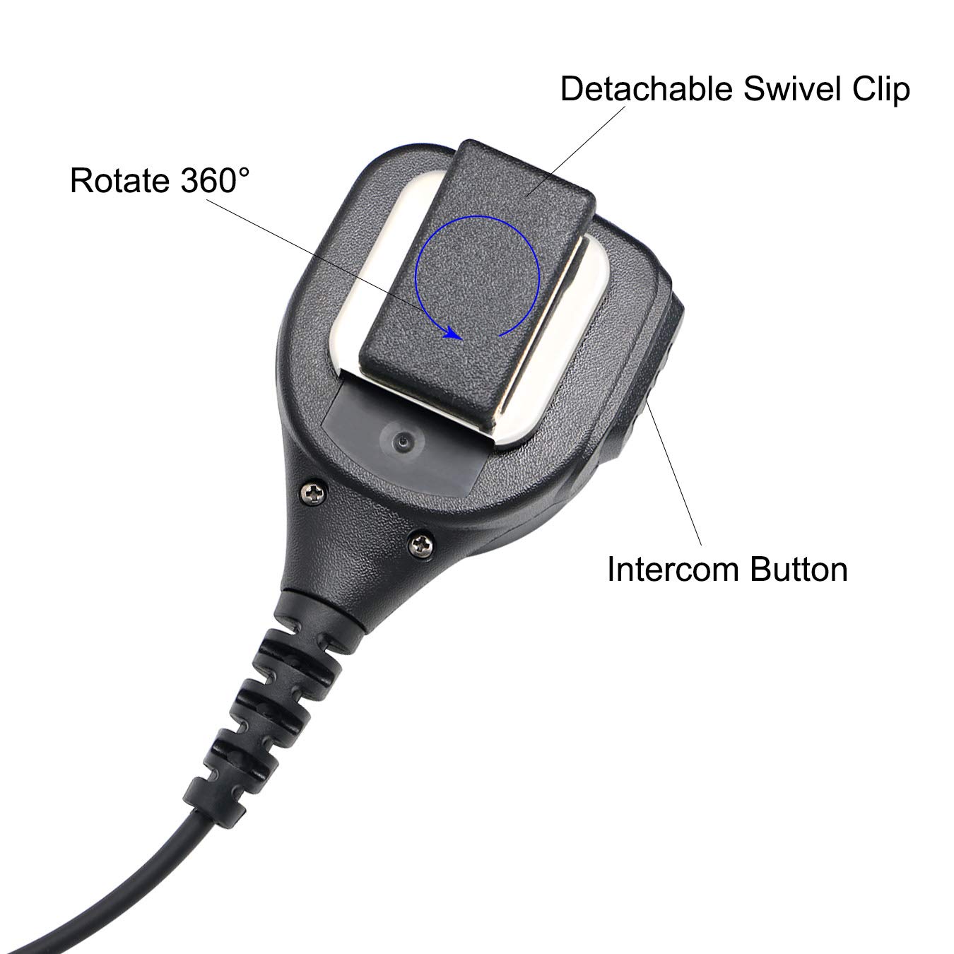 Professional Shoulder Speaker Microphone with 3.5mm Audio Jack - Compatible with Retevis, Baofeng, Kenwood & Samcom Radios (RT22/RT68/RT21/H-777/RT86/RT27/RT15/RB89/UV-5R/5RM) - Walkie Talkie Accessory for Security, Construction & Outdoor Adventures (1 Pack)