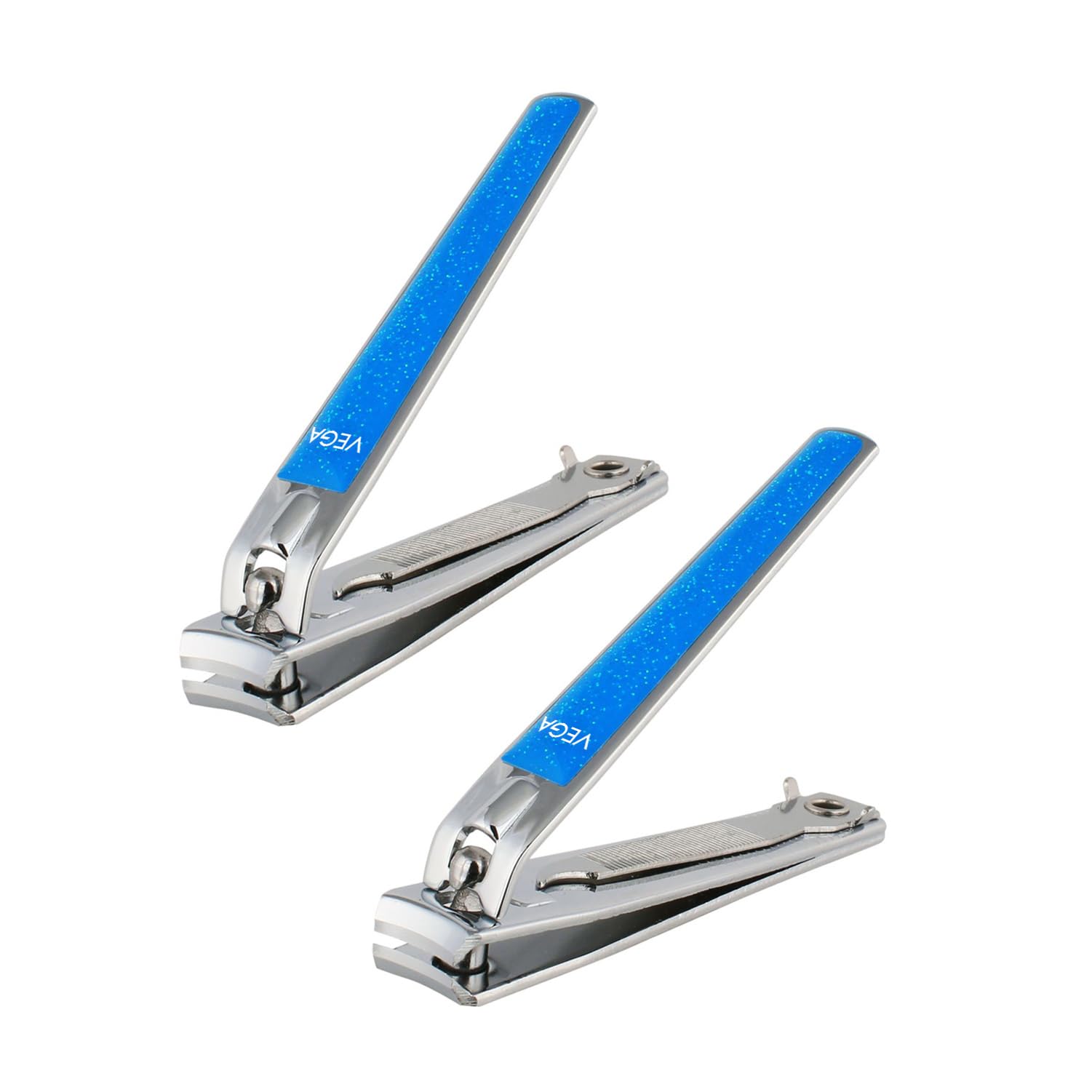 Premium VEGA Large Nail Clipper Set (2-Pack) - Heavy Duty Stainless Steel Toenail & Fingernail Clippers for Men & Women - Perfect for Travel, Home, and Salon Use