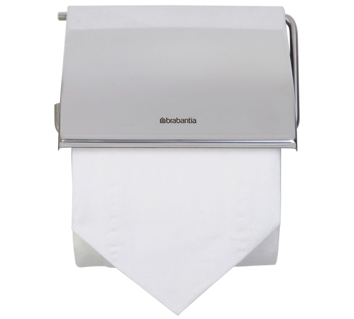 Brabantia Renew Toilet Paper Holder - Left & Right Handed, No-Drill or Drill Installation, Rust-Free Steel Bathroom Accessory for Modern Homes - Perfect for Bathrooms, Powder Rooms & Guest Toilets