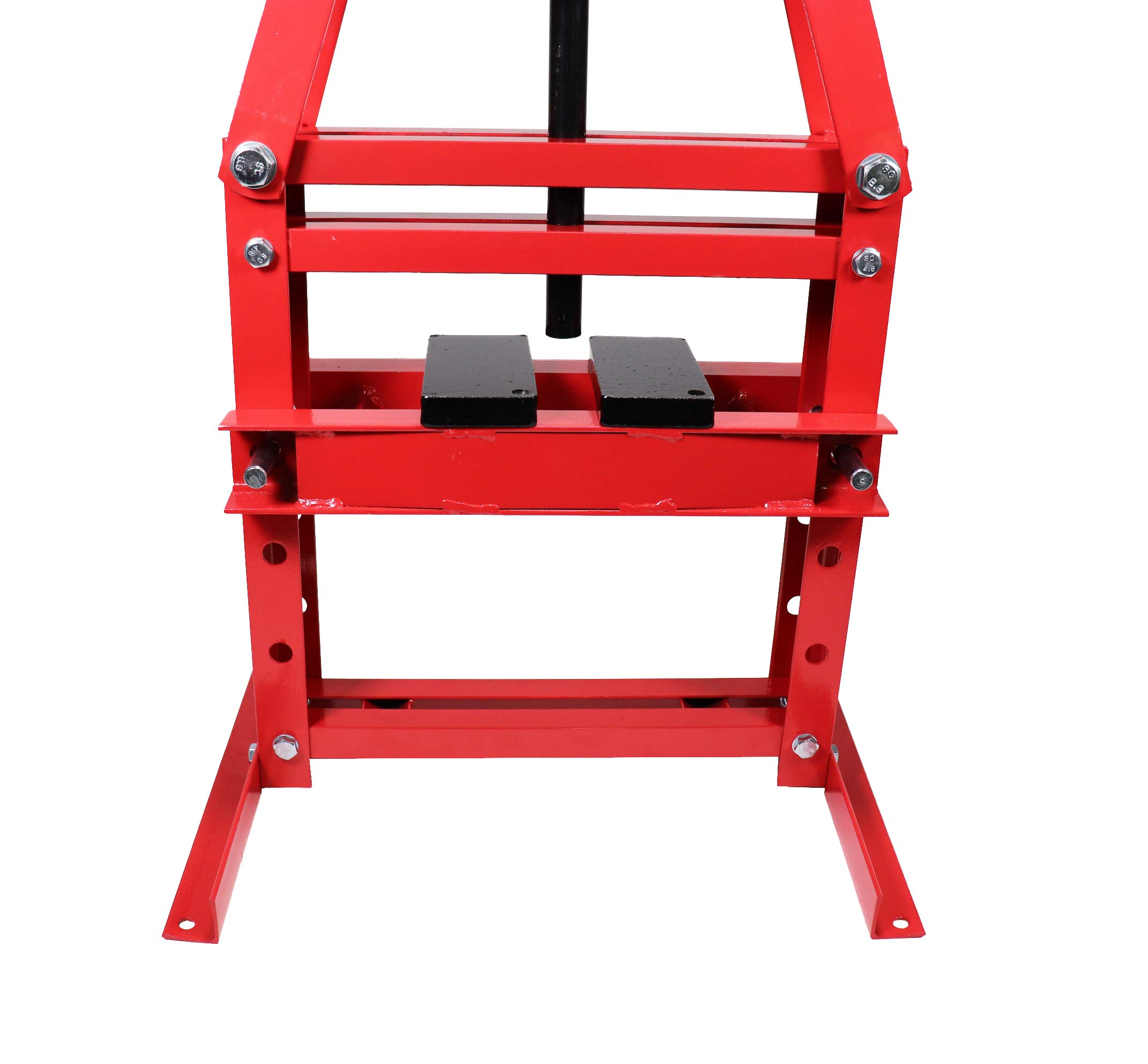 12-Ton Benchtop Hydraulic A-Frame Shop Press with Press Plates - Heavy Duty Metal Bending, Bearing Removal & Auto Repair Tool for Home Garage & Workshop Use