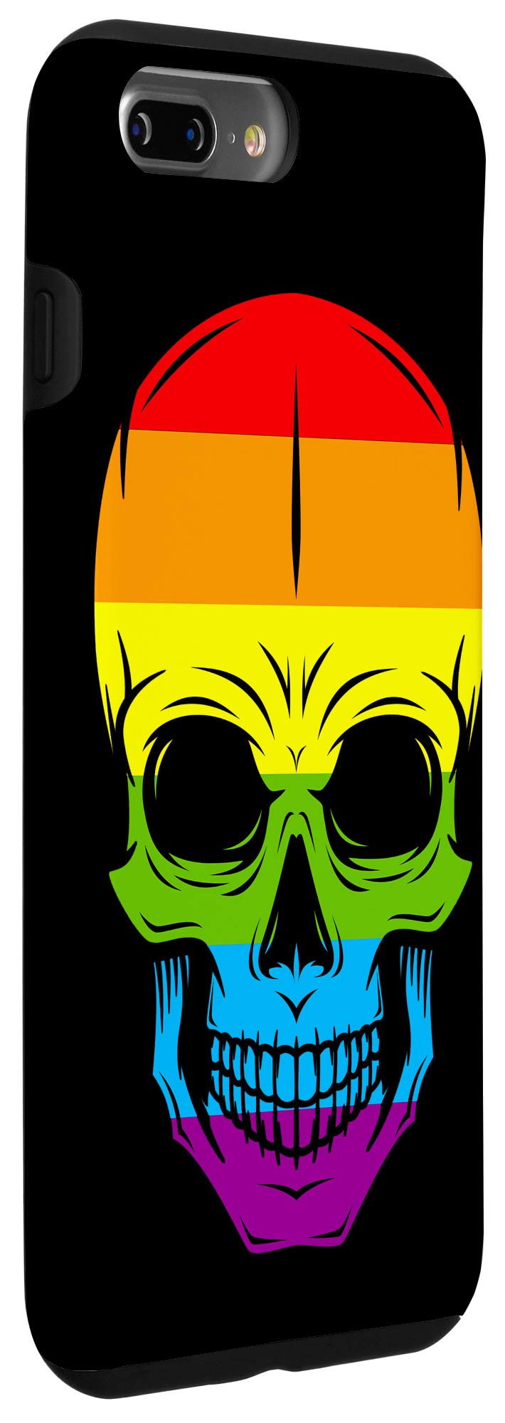 Rainbow Skull Gay Pride iPhone 7 Plus/8 Plus Case - LGBT Skeleton Design Protective Cover for Boys & Girls - Perfect for Pride Parades, LGBTQ Events & Everyday Use