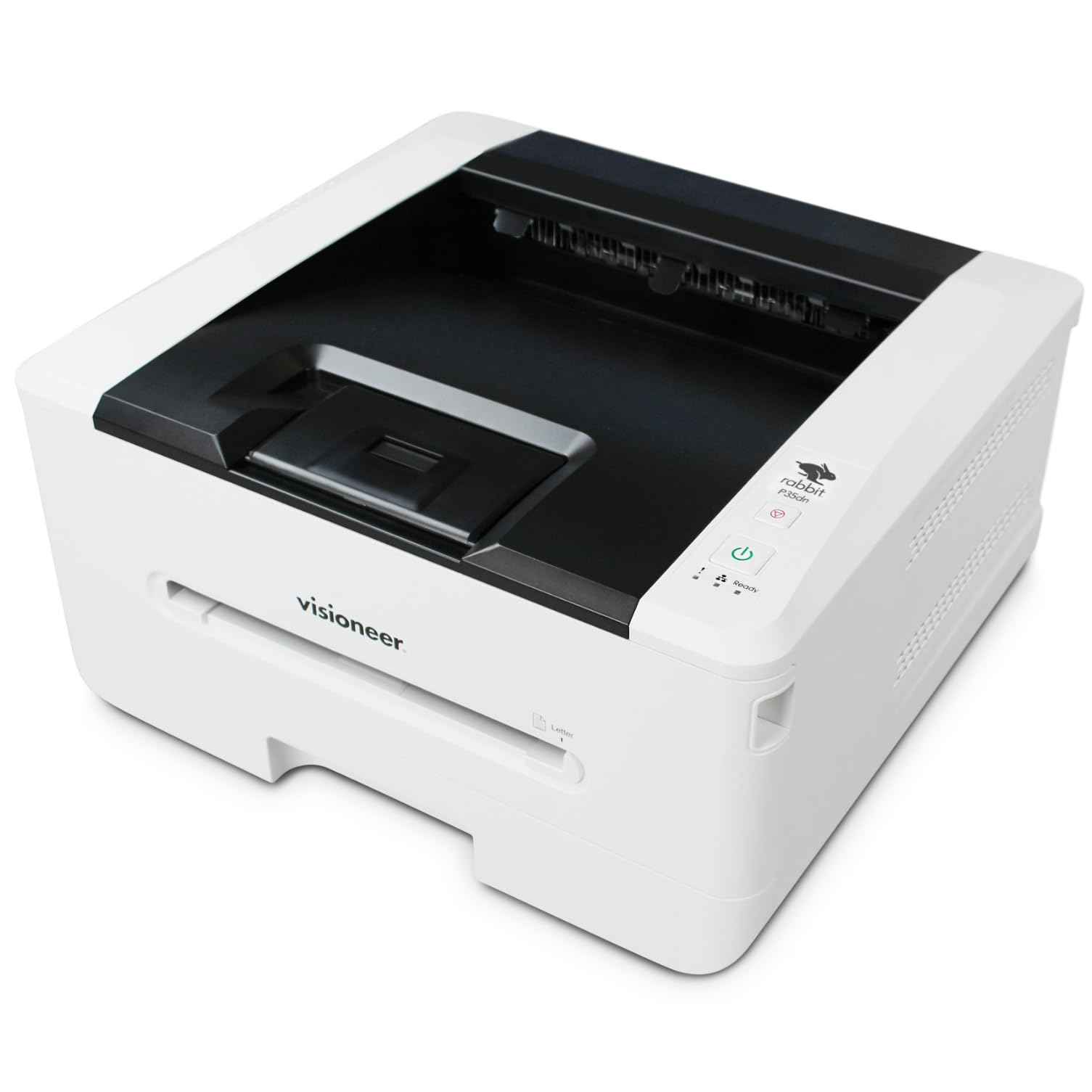 Visioneer Rabbit P35dn Monochrome Laser Printer - 35 PPM High-Speed USB Office Printer for PC with 250-Sheet Paper Capacity & Mobile Printing (White) | Perfect for Home Office, Small Business & Document Printing