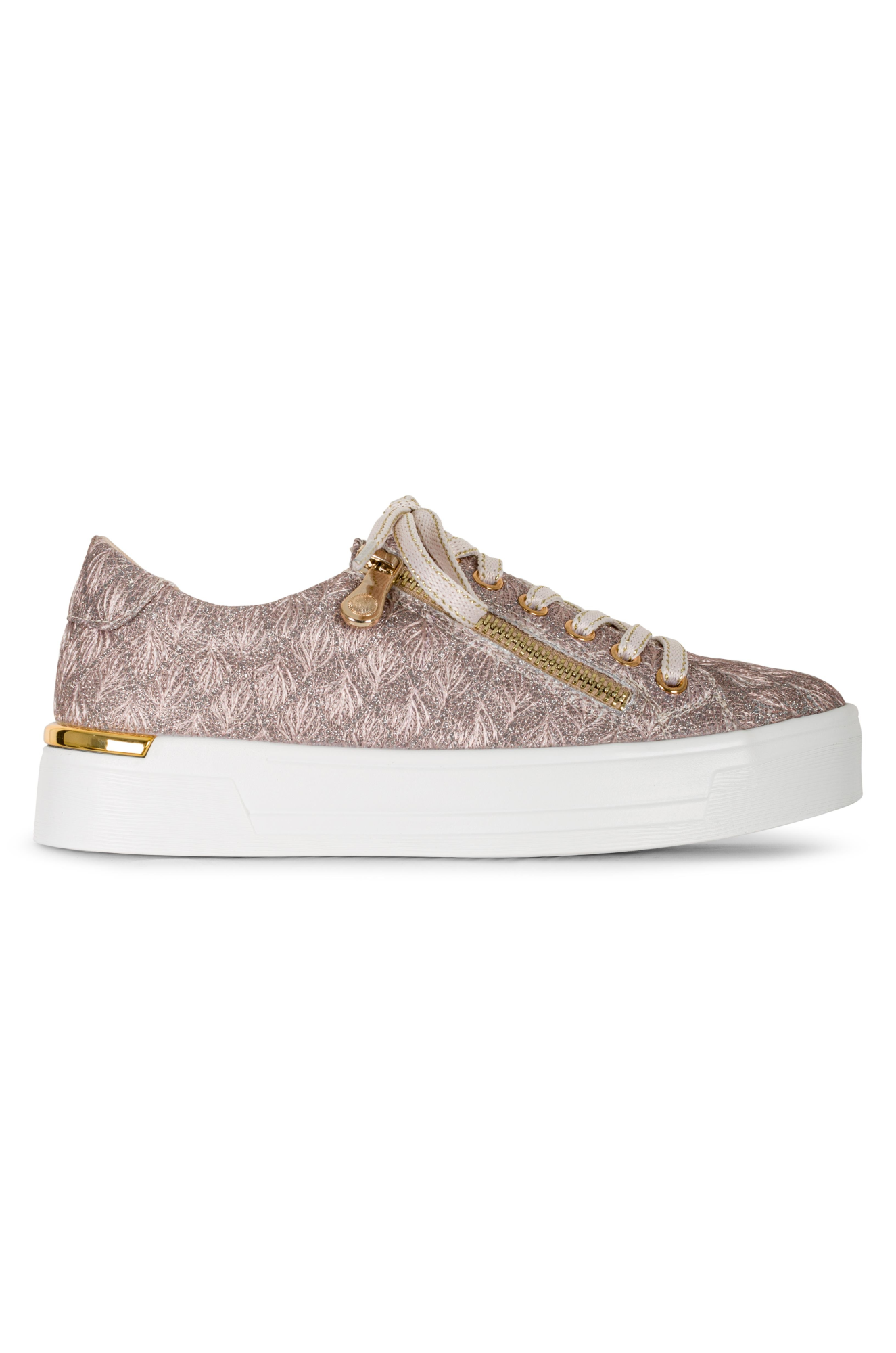 Glamour Look Lunar Sneaker Women's Fashion Sneakers - Gold Metallic Athletic Shoes for Women | Trendy Casual Walking & Running Shoes | Perfect for Gym, Workout, and Street Style Outfits