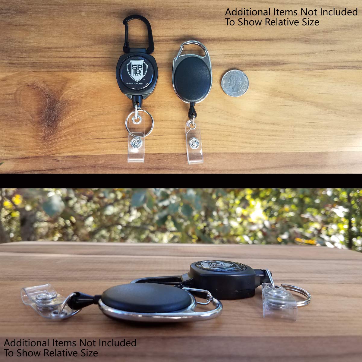 25 Pack Heavy Duty Retractable Badge Reels with ID Holder & Keychain - Strong Carabiner Belt Clip - Kevlar® Cord Lanyard for Keys, Access Cards & Security Badges - Perfect for Offices, Hospitals, Schools & Corporate Events