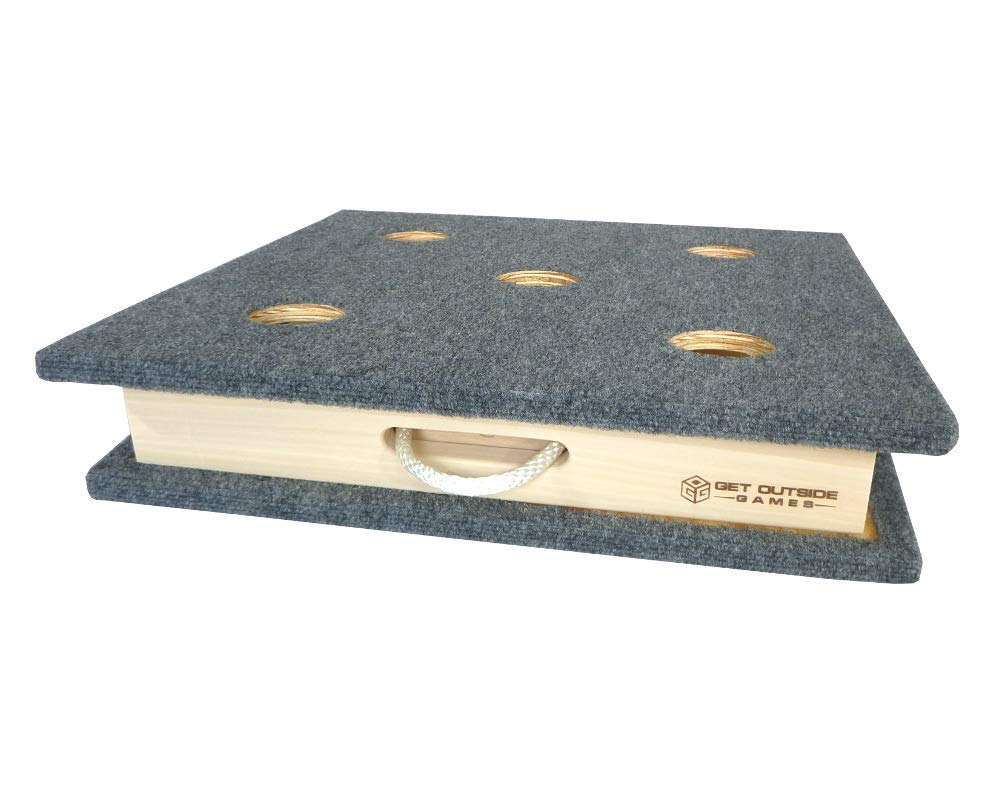 Premium 5 Hole Washer Toss Game Set - Outdoor Lawn Washers Boards for Backyard, Tailgating, Camping & BBQ Parties - Durable Cornhole Alternative for Adults & Kids