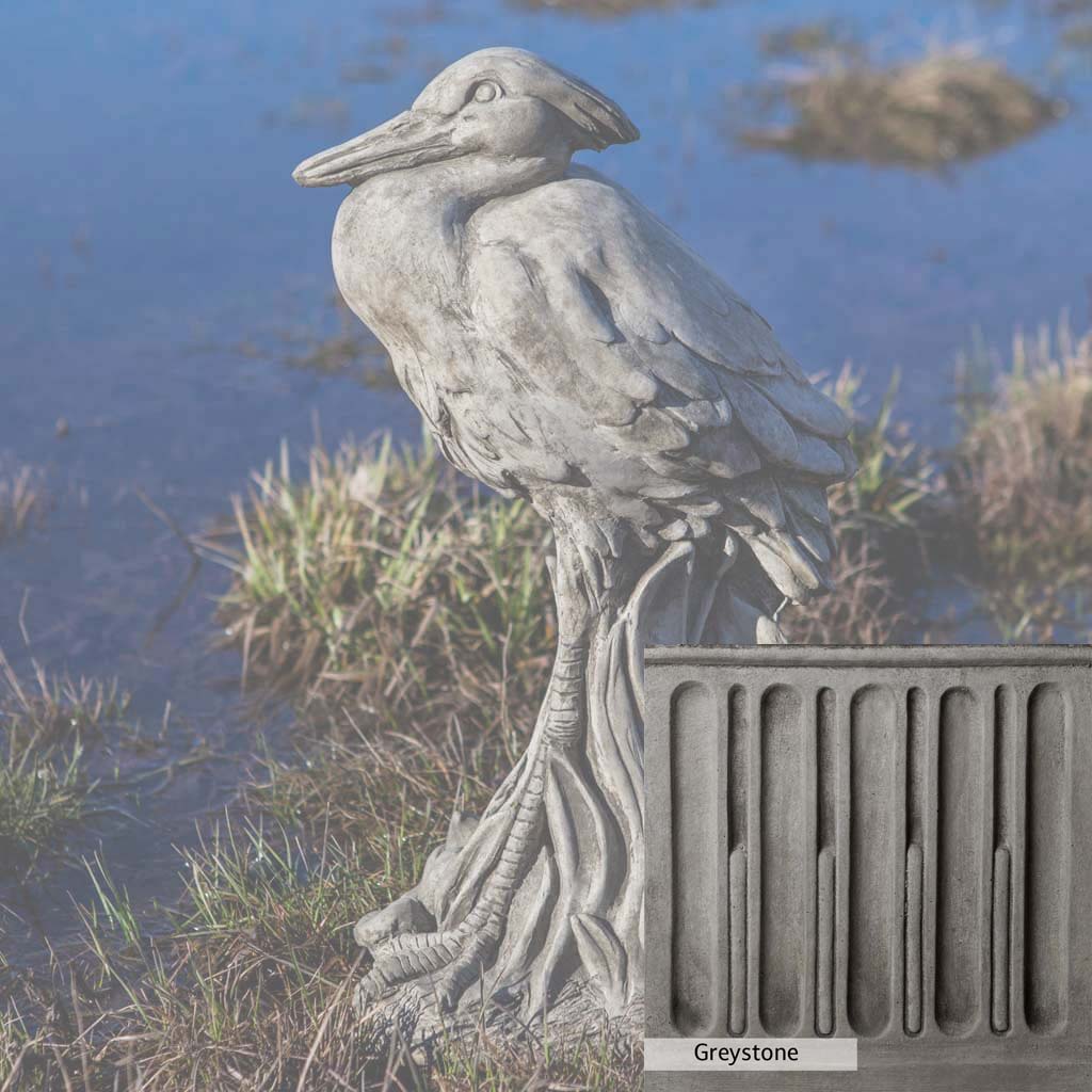 Campania International Egret Statue - Elegant Garden Decor, Outdoor Bird Sculpture for Patio, Lawn & Poolside | Perfect for Home & Landscape Decoration