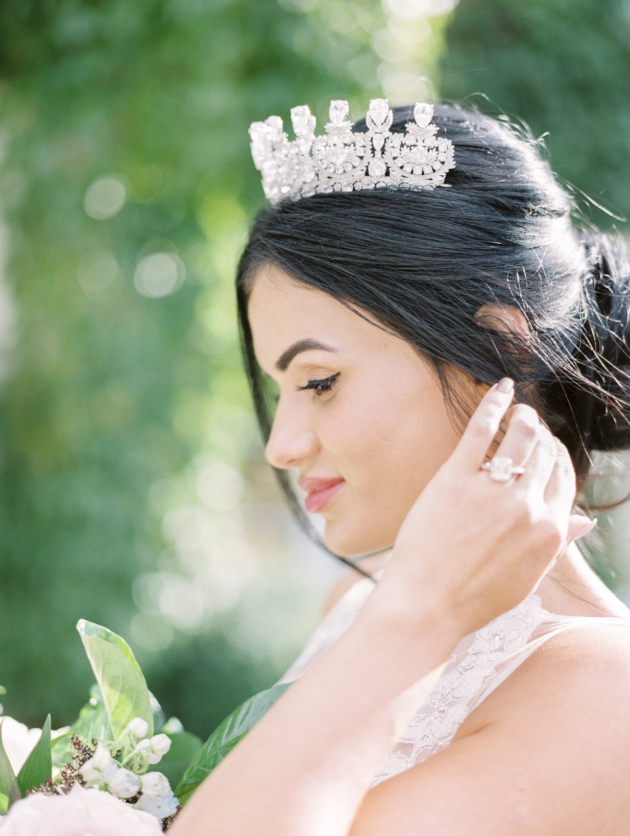 KATHERINE Royal Bridal Tiara - Elegant Crystal Wedding Crown for Bride, Princess, Prom & Special Occasions | Perfect for Bridal Showers, Weddings, Pageants & Formal Events