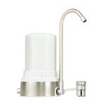A2O Water - Made in USA, Ayro HT Plus - Non-Electric pH 9.5 Alkaline Water Filter System with White Brushed Stainless Steel Finish | Perfect for Home, Office & Travel Hydration
