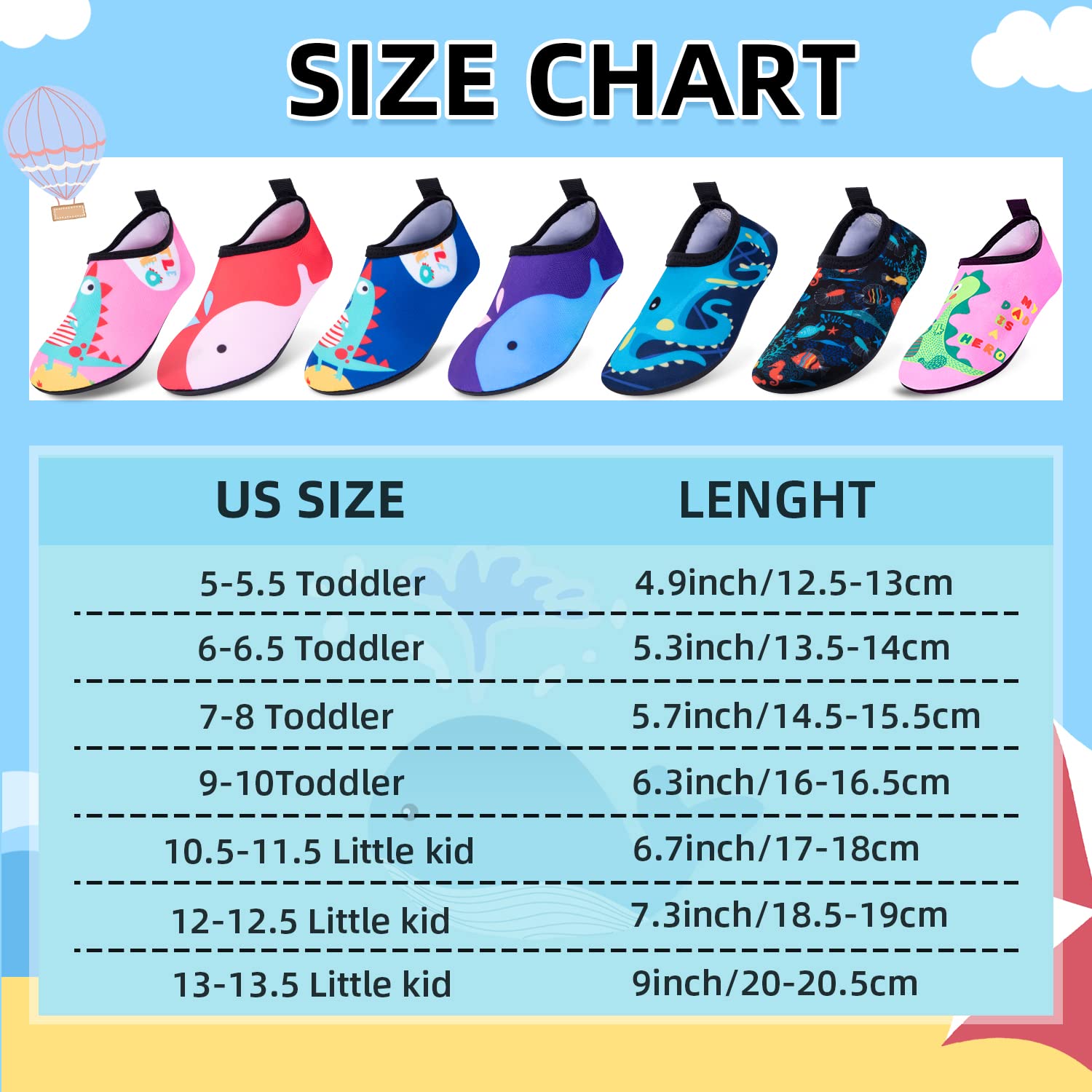 **Non-Slip Quick-Dry Kids Swim Water Shoes for Boys & Girls – Toddler Beach Aqua Socks for Outdoor Sports, Swimming & Water Play**    *(Perfect for Beach Trips, Pool Parties, Water Parks & Summer Adventures)*