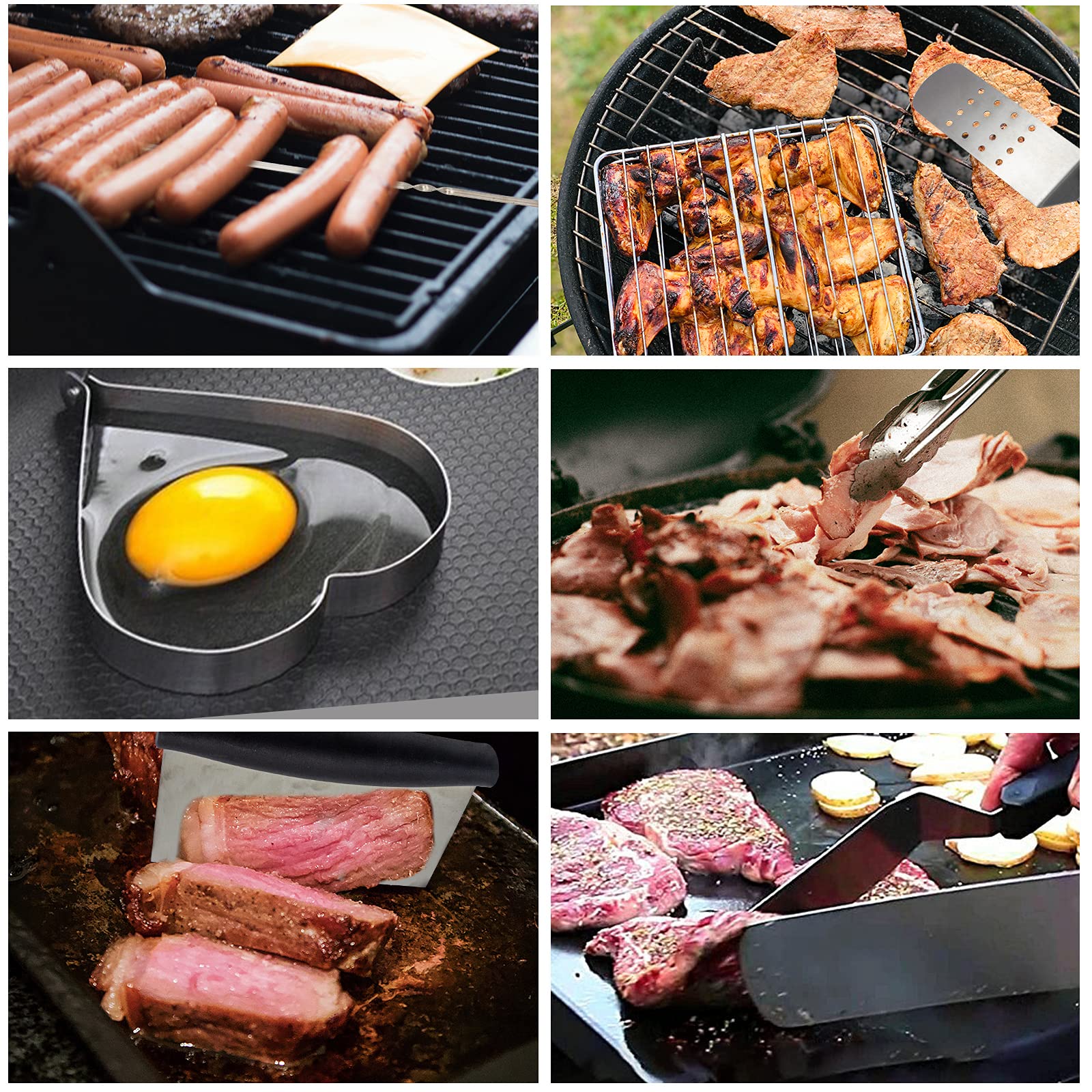 23-Piece Griddle Accessories Set for Blackstone & Camp Chef - Premium Flat Top Grill Tools Kit with Basting Cover - Perfect for Outdoor Camping, Backyard BBQs & Indoor Party Cooking