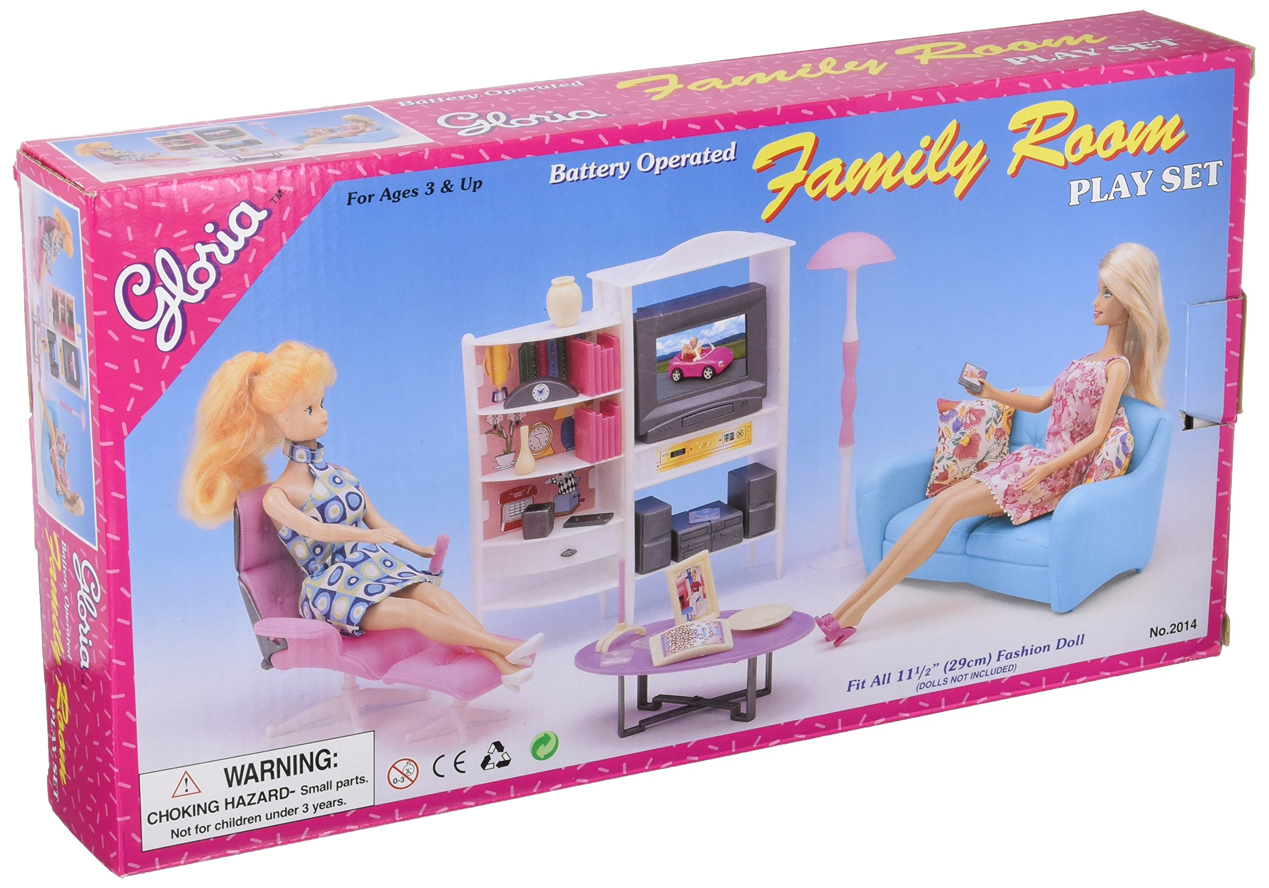 Gloria Dollhouse Furniture - Family Room Set for Kids Play