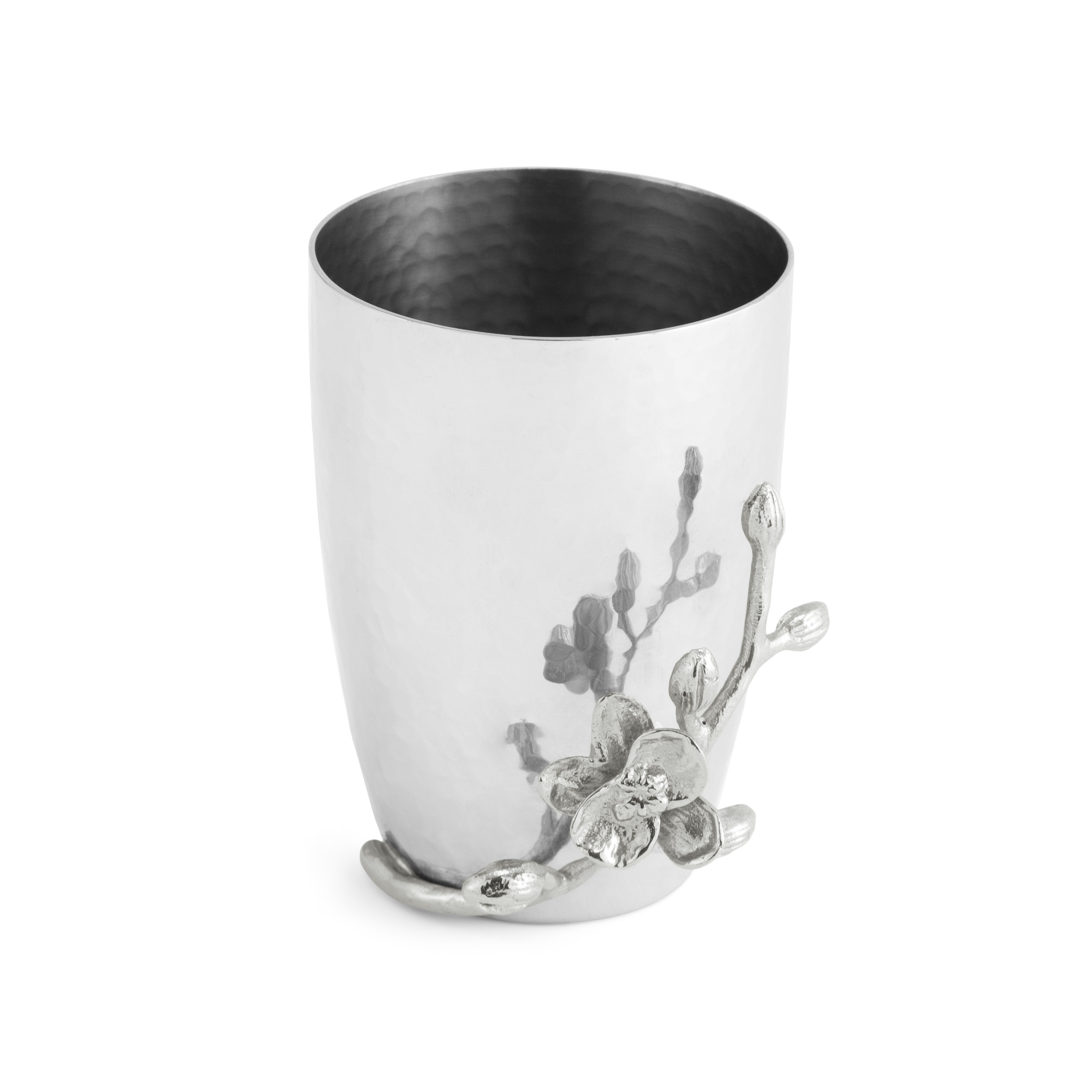 White Orchid Toothbrush Holder - Elegant Bathroom Organizer for Brushes & Dental Care Essentials | Perfect for Home, Office, or Travel Use