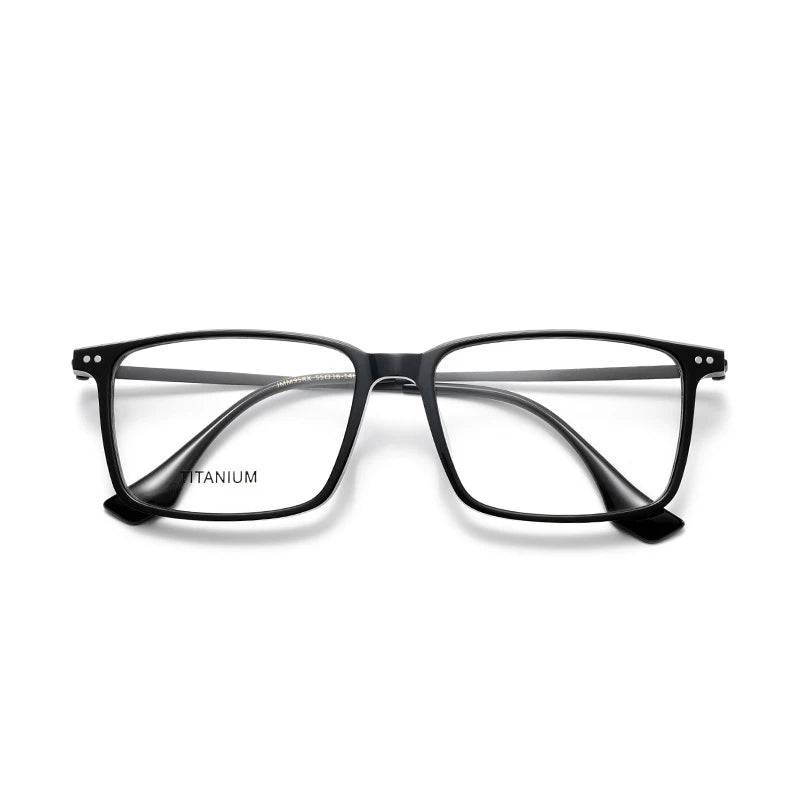 Aror Unisex Full Rim Square Acetate Titanium Eyeglasses 842195 - Lightweight Durable Glasses for Men & Women - Perfect for Reading, Work, and Everyday Fashion