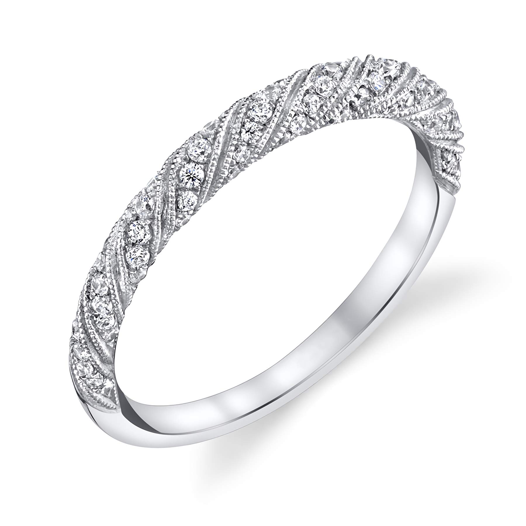 1/4 Carat Moissanite Wedding Bands for Women - 10K/14K/18K Gold & Platinum Plated Silver Engagement Rings - Perfect for Bridal, Anniversary & Everyday Elegance