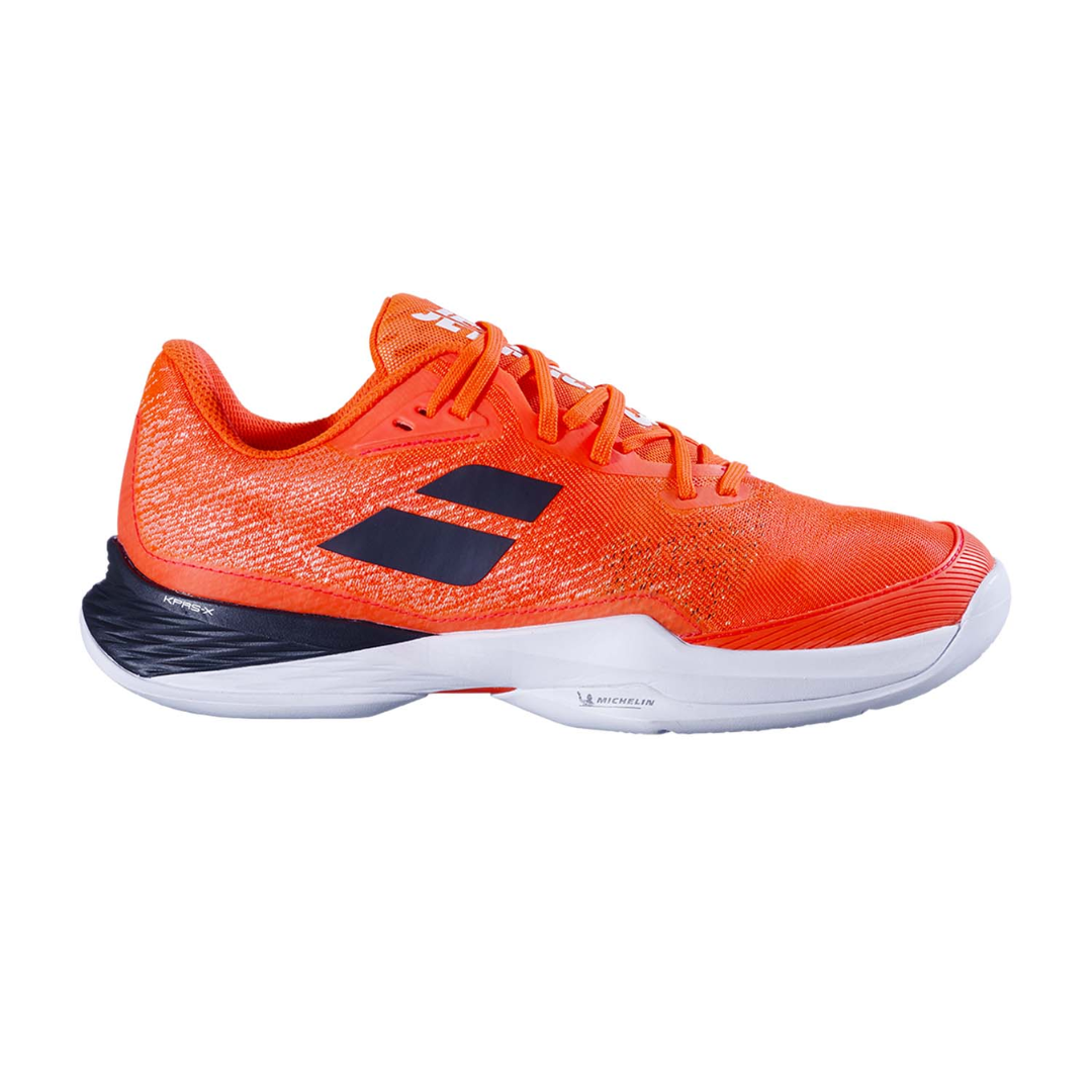 Babolat Jet Mach 3 All Court Tennis Shoes for Men - Lightweight & Durable Performance Sneakers [Red/White] - Perfect for Clay, Hard & Grass Court Play