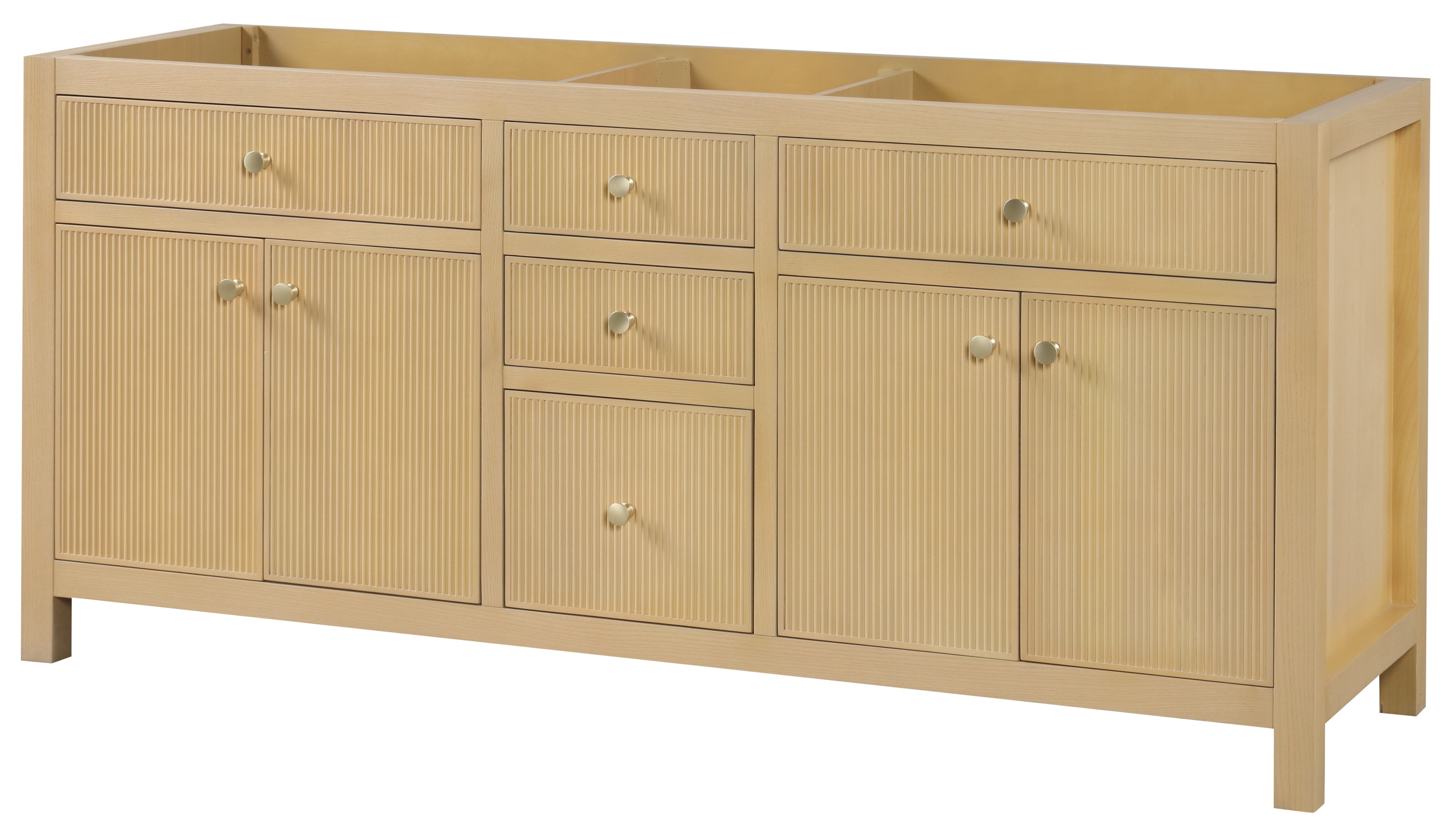Bristol 71.5 Inch Double Sink Bathroom Vanity - Solid Wood Cabinet in Natural White Ash Finish | Perfect for Modern Master Bathrooms & Guest Bath Suites